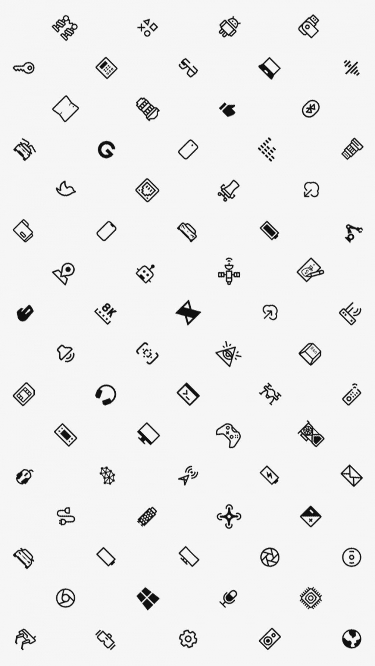 MKBHD Icons Black And White wallpaper for Apple iPhone, Apple Watch, Mac, iPad and Apple Watch