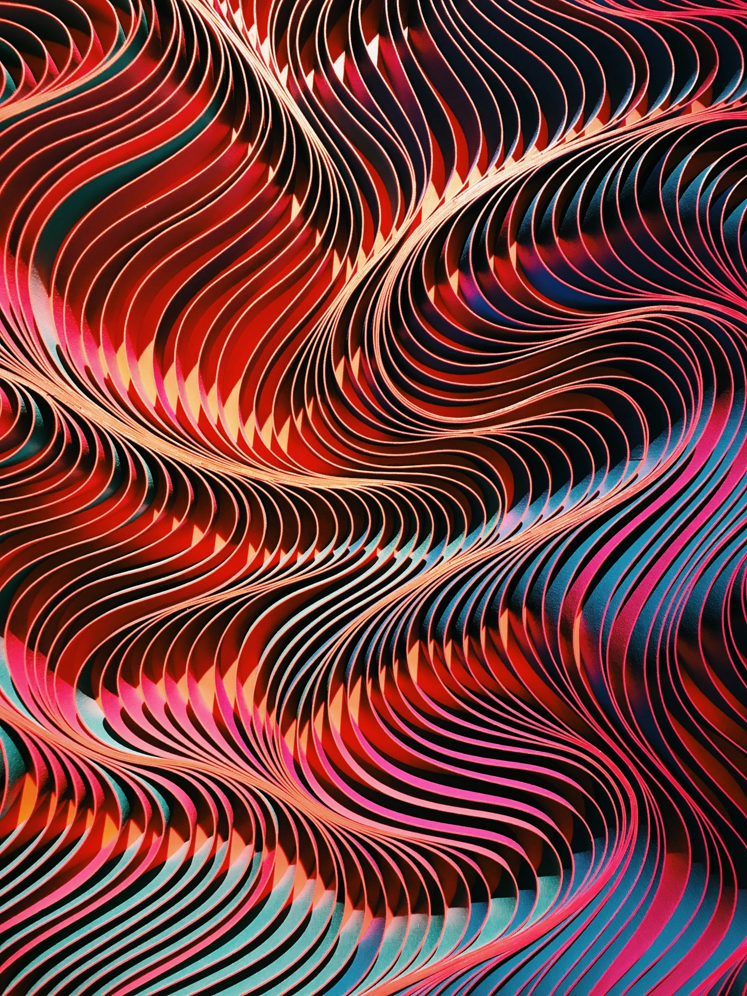 Abstract Colorful Multicolor Lines Swirls