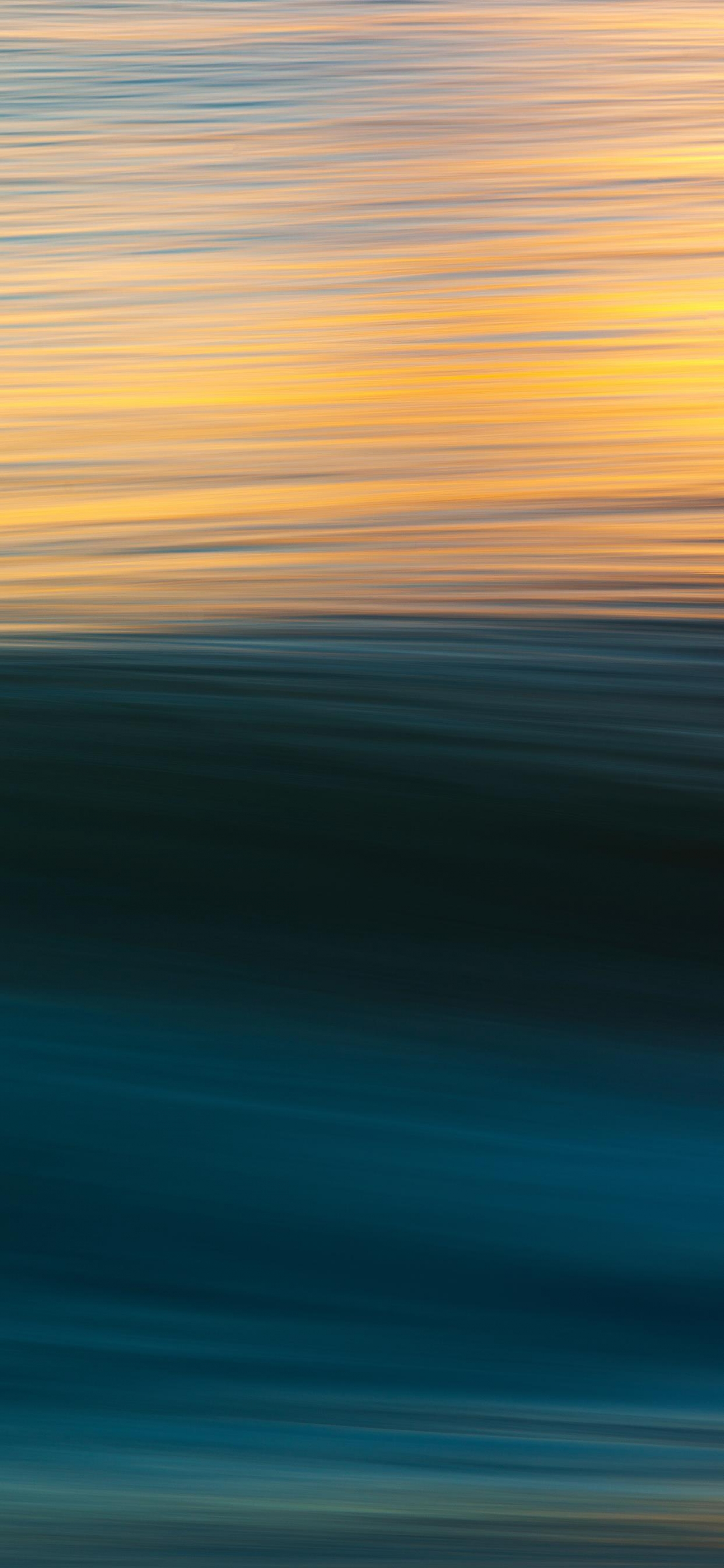 Abstract Gold And Blue Sunset Hues Blurry