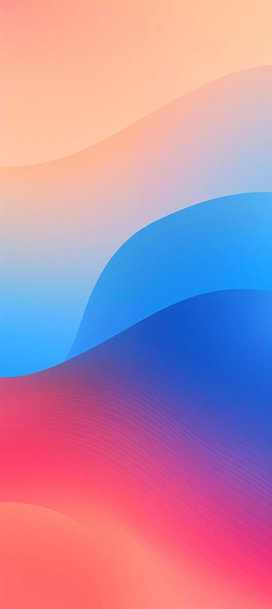 Abstract Gradient Layers Blue Orange Pink Best Wallpapers For Apple iPhone 16