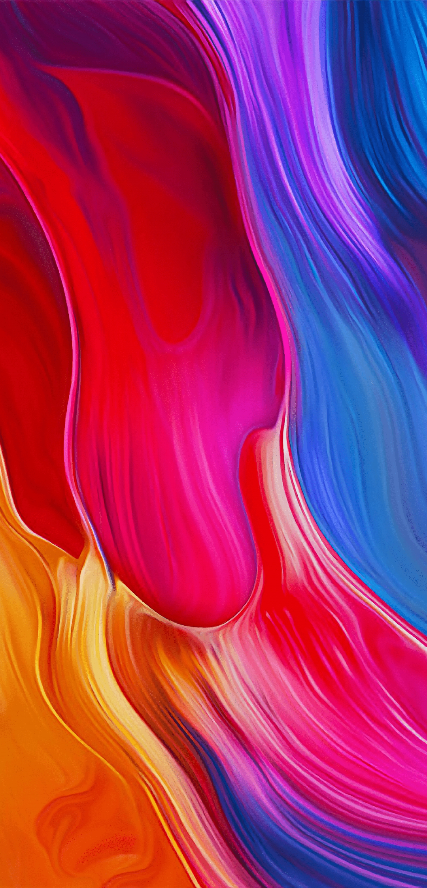 Abstract Lines Color Red Pink Blue And Orange