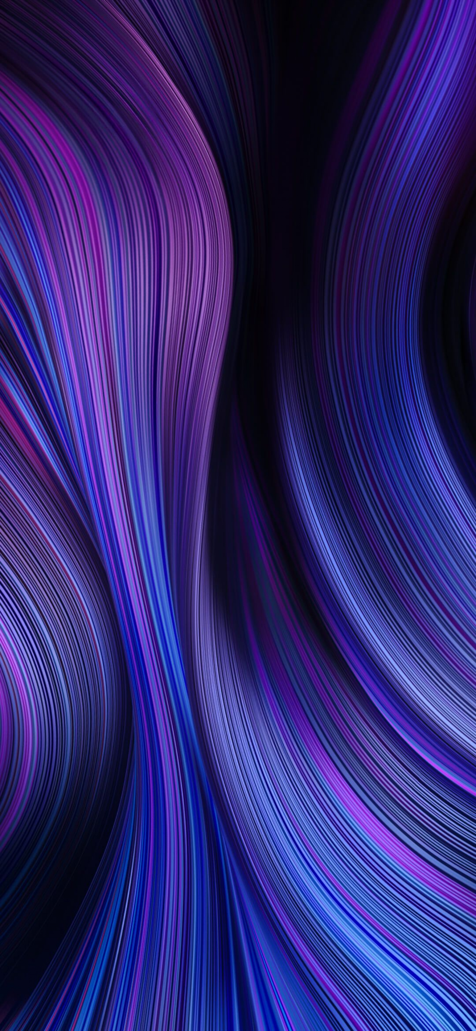 Abstract Wavy Lines Blue And Purple