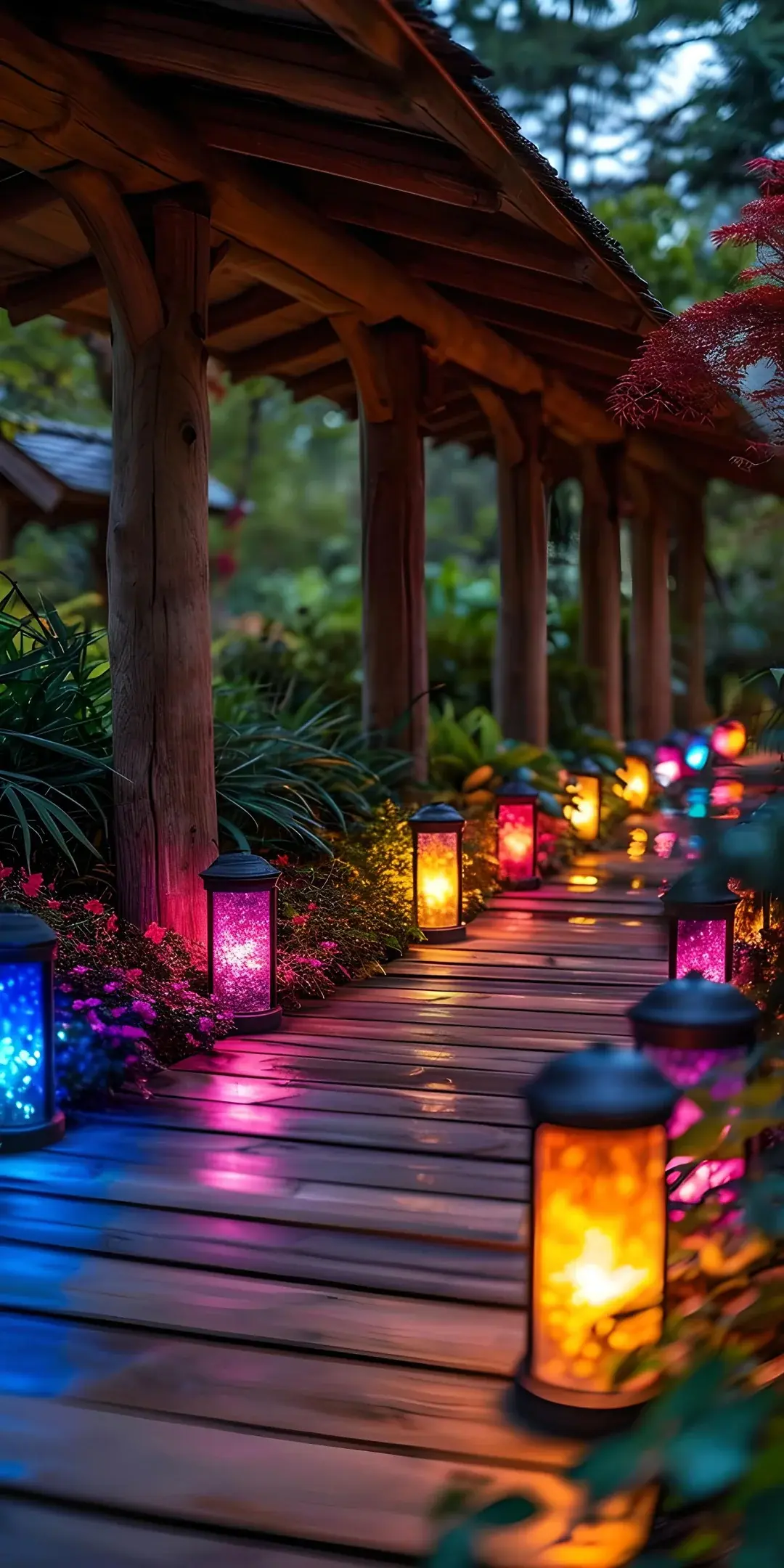 AI Generated Lanterns Tropical Holiday Vacation Best Wallpapers For Apple iPhone 16