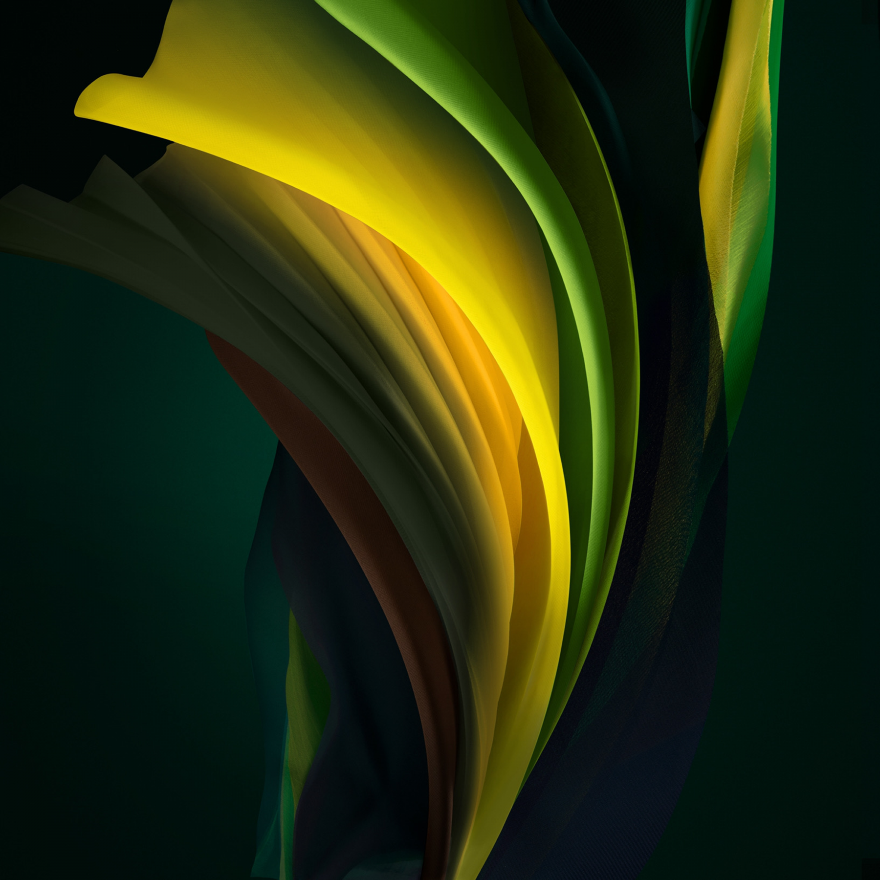 Apple iPhone SE 2020 Stock Yellow Green Flow wallpaper for Apple iPhone, Apple Watch, Mac, iPad and Apple Watch