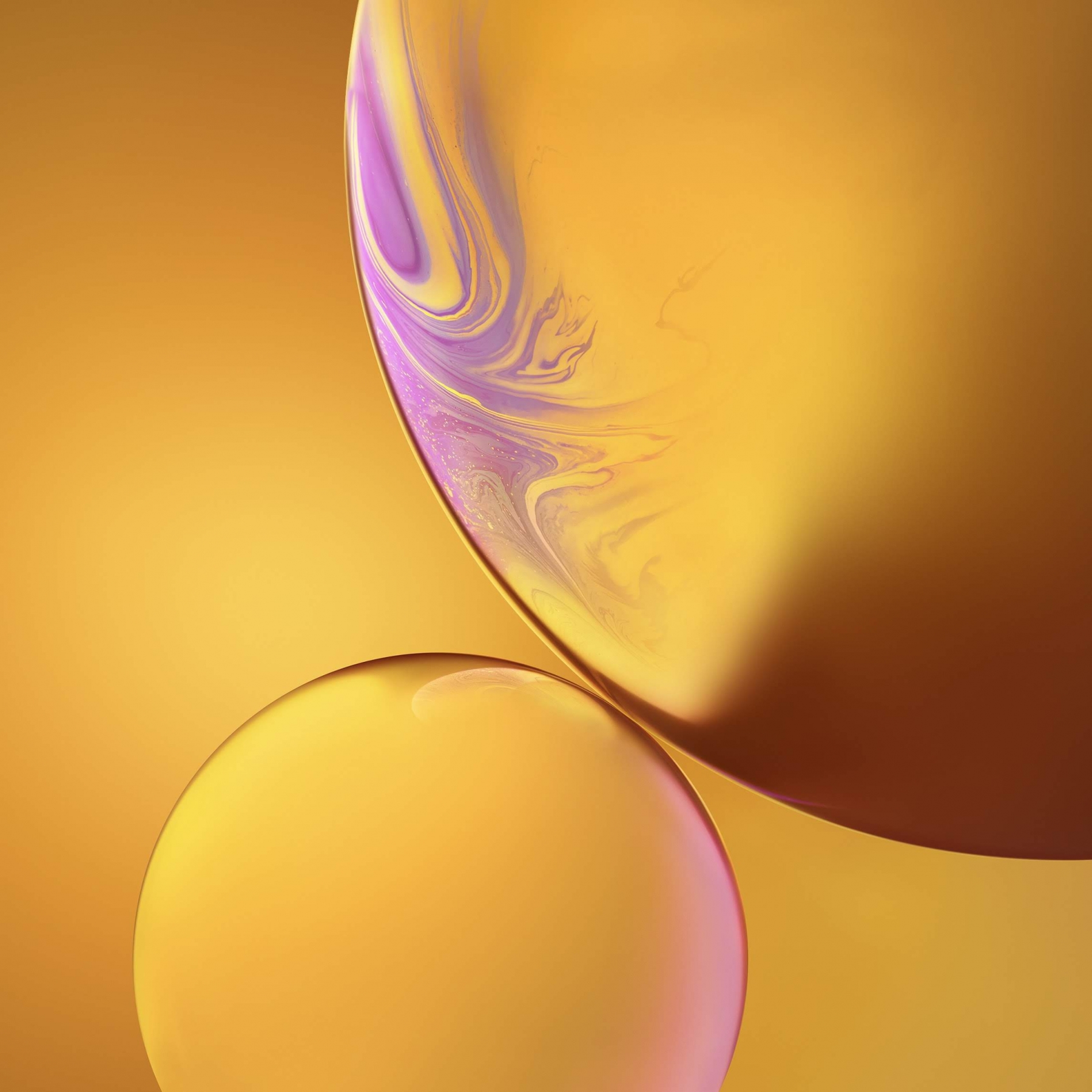 Apple iPhone XS XS Max XR Stock Yellow Bubbles Circles