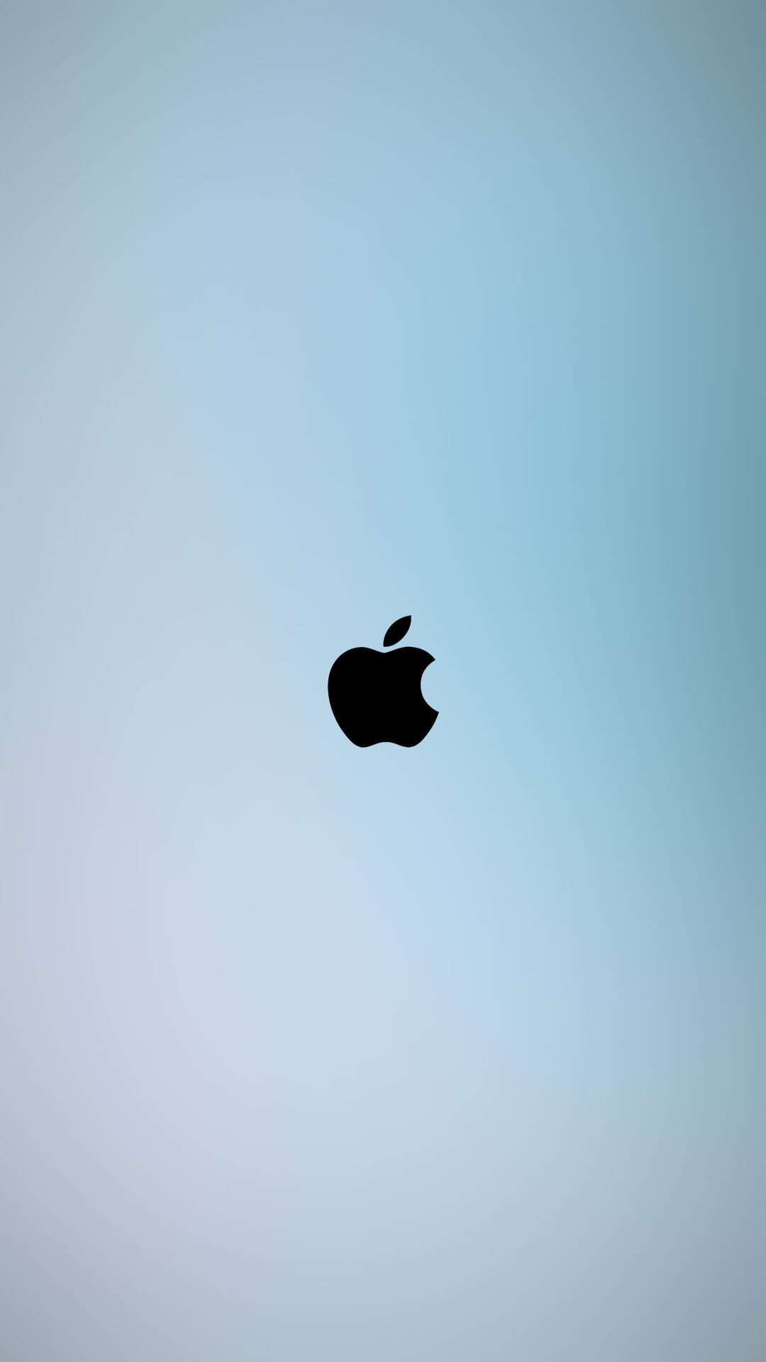 Apple Logo Baby Blue Gradient Soft Brushed