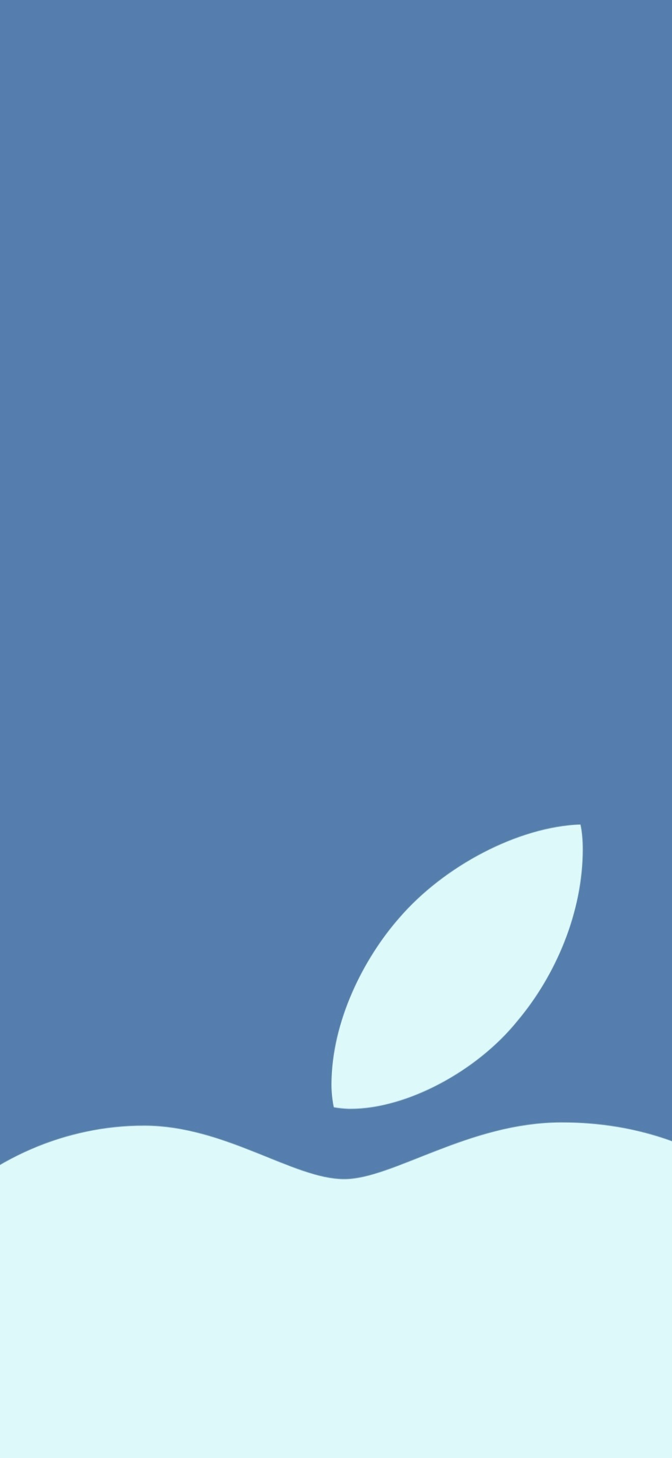 Apple Logo Closeup Blue wallpaper for Apple iPhone, Apple Watch, Mac, iPad and Apple Watch