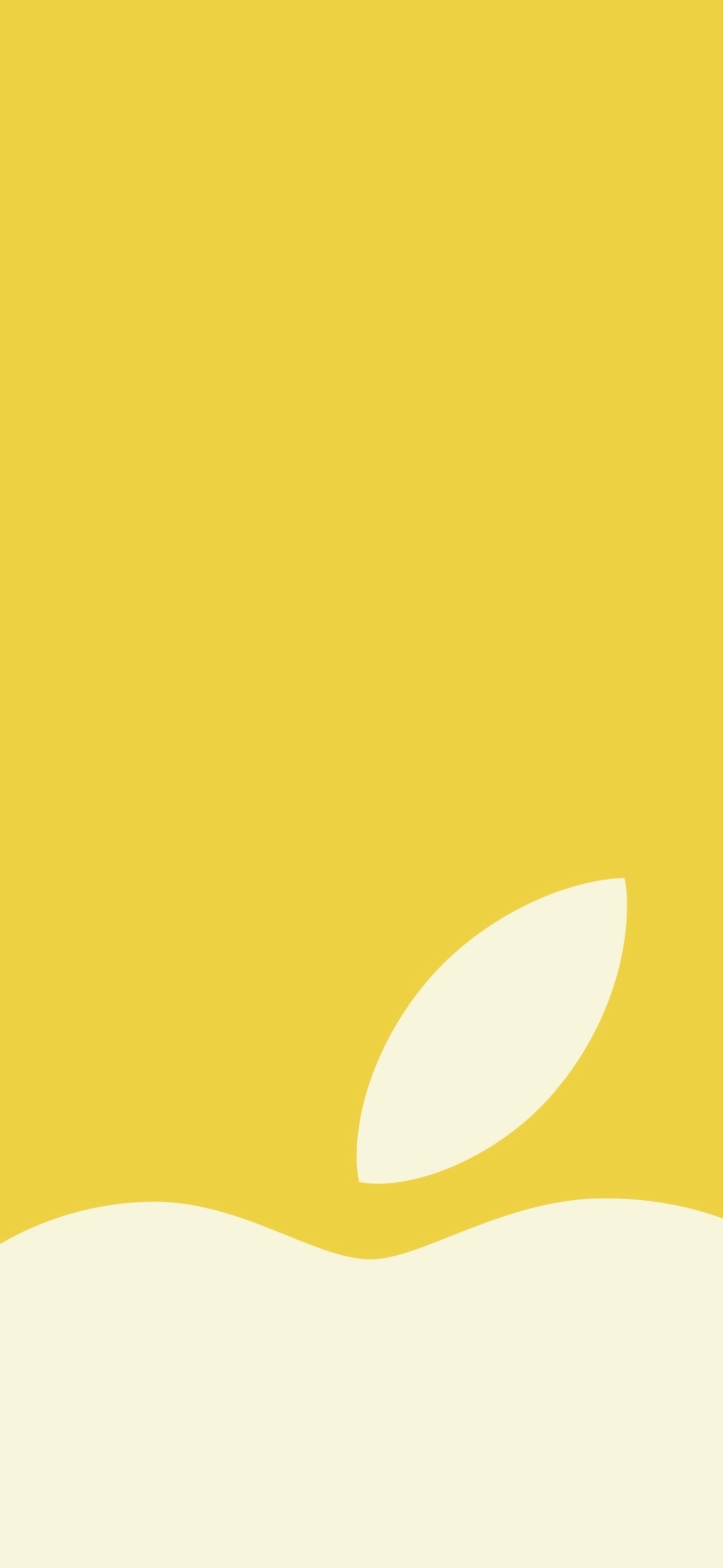 Apple Logo Closeup Yellow wallpaper for Apple iPhone, Apple Watch, Mac, iPad and Apple Watch