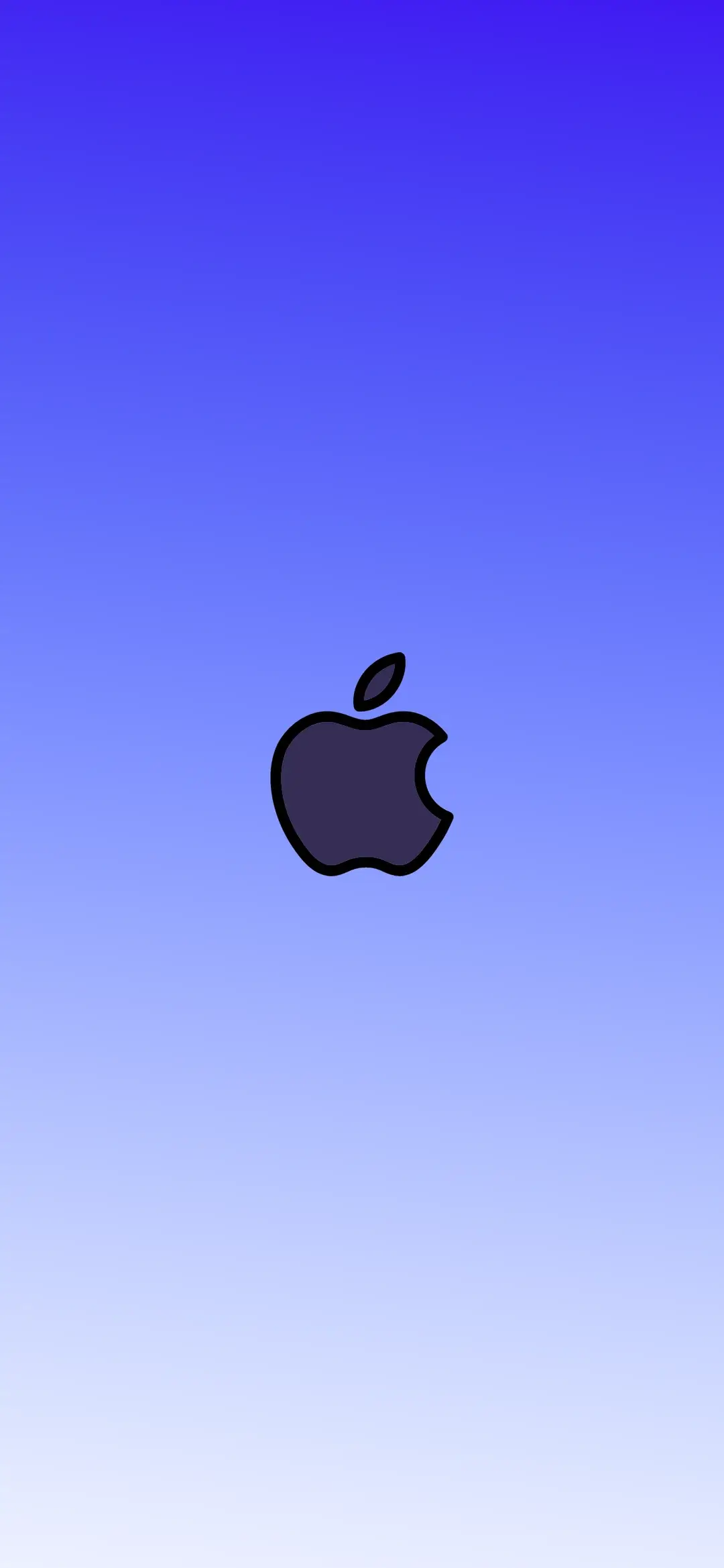 Apple Logo On Vibrant Bright Blue Background For iPhone wallpaper for Apple iPhone, Apple Watch, Mac, iPad and Apple Watch