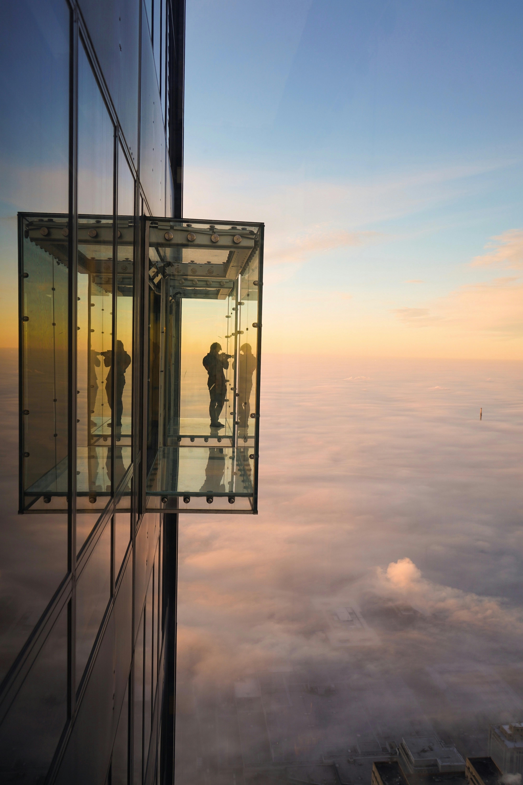 Architecture Skyscraper View From Above The Clouds