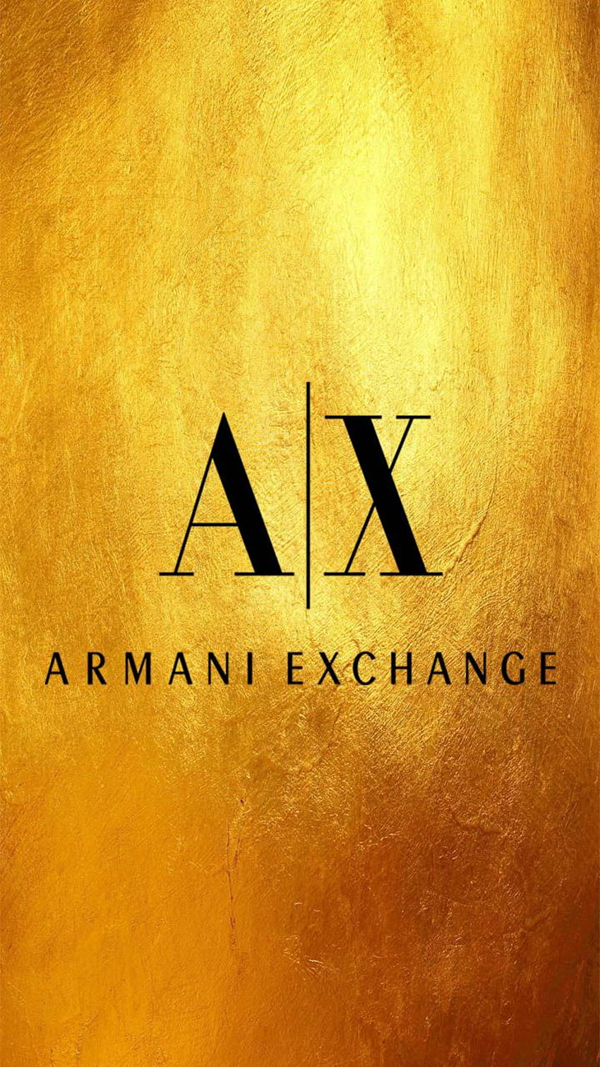 Armani Exchange Logo Gold wallpaper for Apple iPhone, Apple Watch, Mac, iPad and Apple Watch