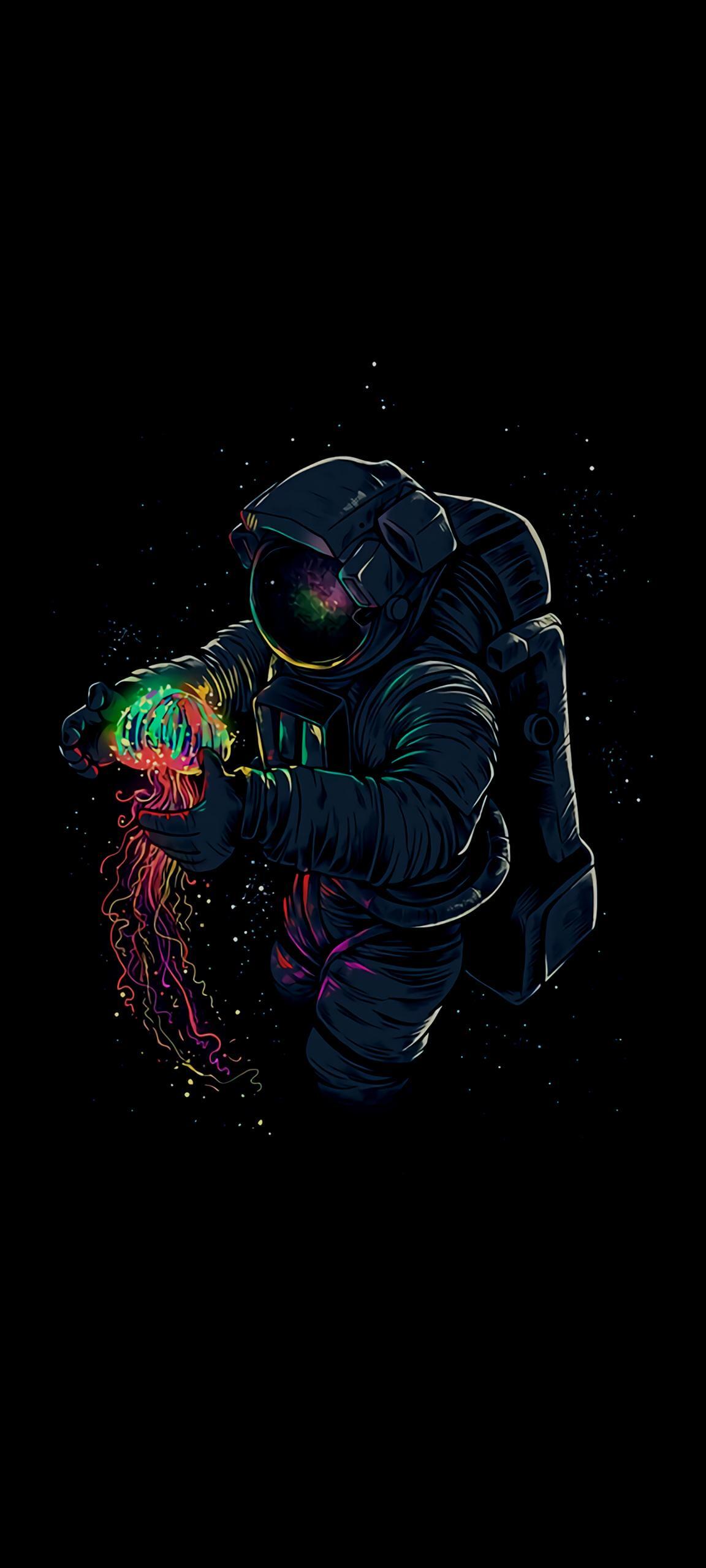 Astronaut Colorful Unique Creative Apple iOS iPhone wallpaper