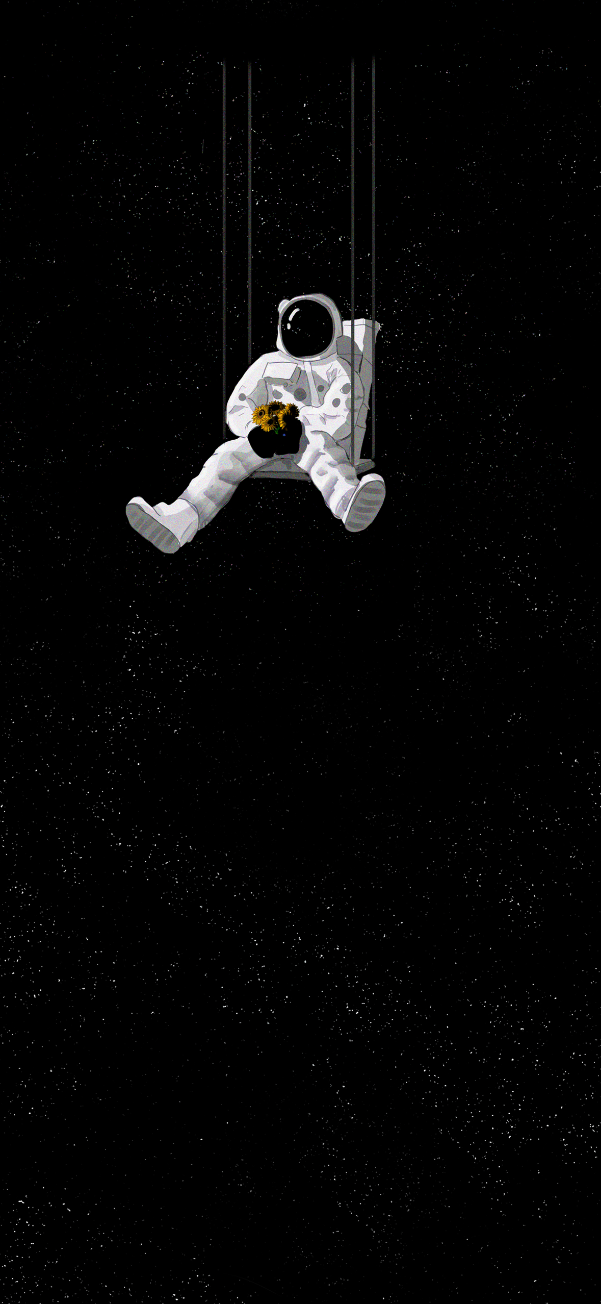 Astronaut Hanging From iPhone Dynamic Island Creative