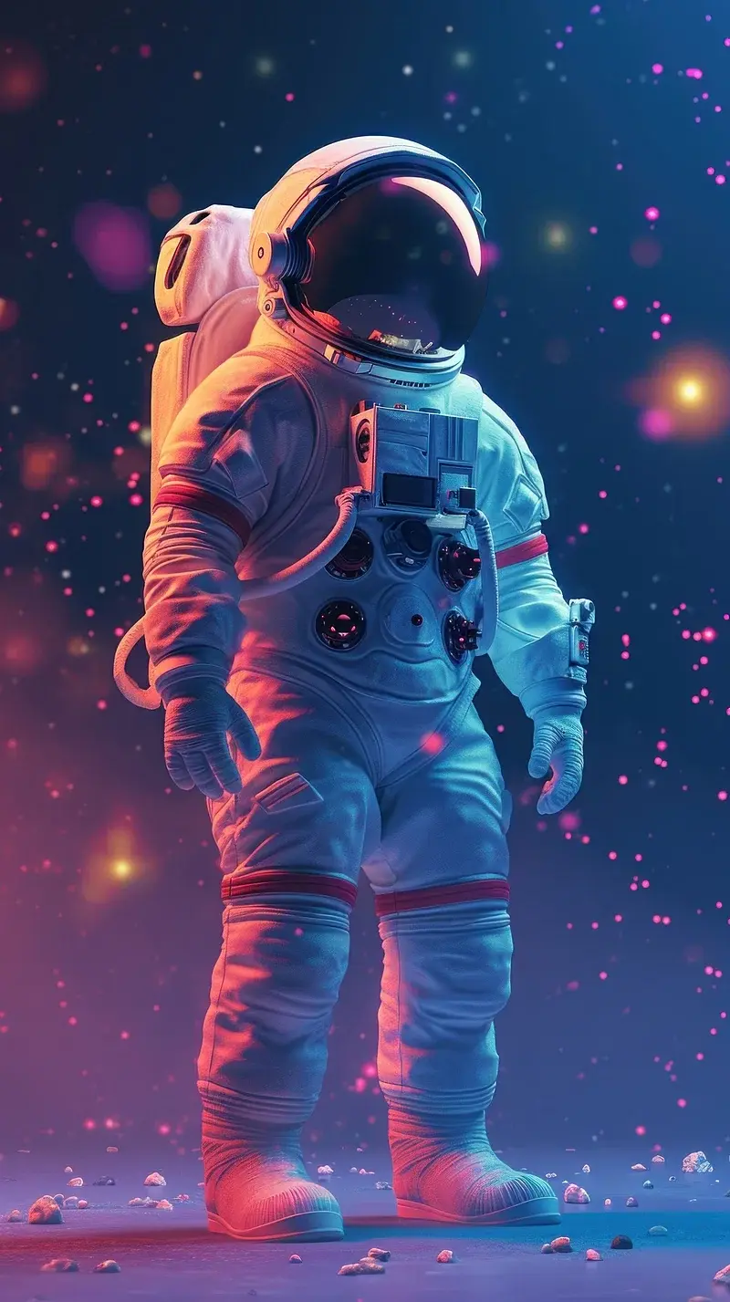 Astronaut With Sparks Of Neon Unique Creative Best Of 2025 Wallpapers For iPhone Air iPhone wallpaper