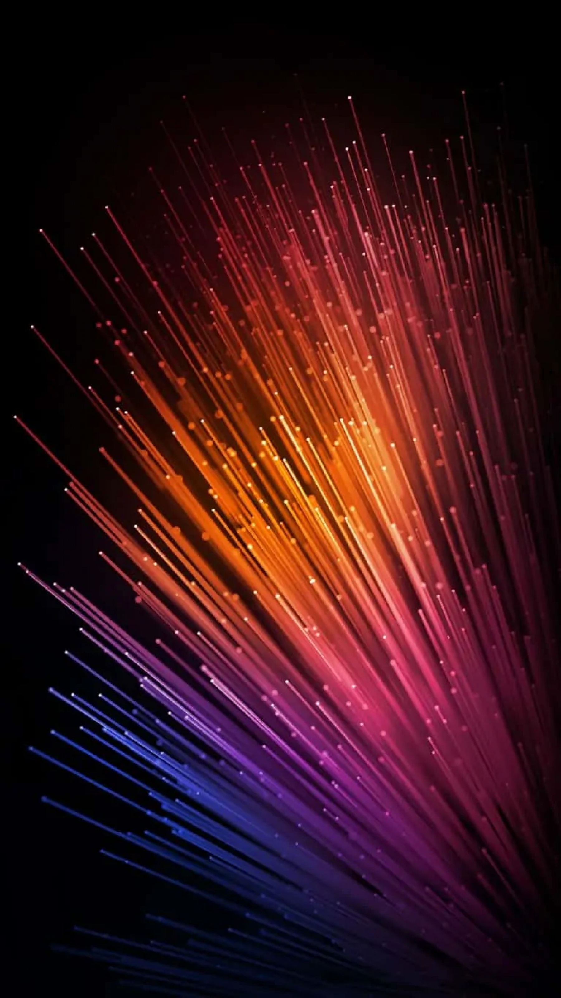 Bang Explosion Of Colorful Fiber Optic Cable Fibres