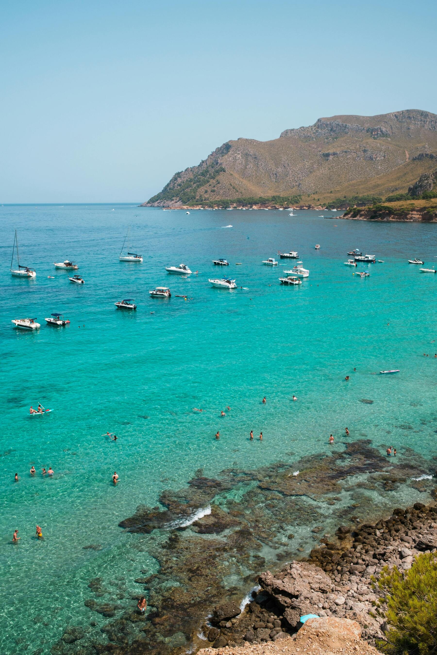 Beautiful European Beach With Boats On The Water UltraHD Ultra HD 4K 8K 10K 12k 20k High Resolution HDR Highres Desktop Wallpapers For iPhone And Android