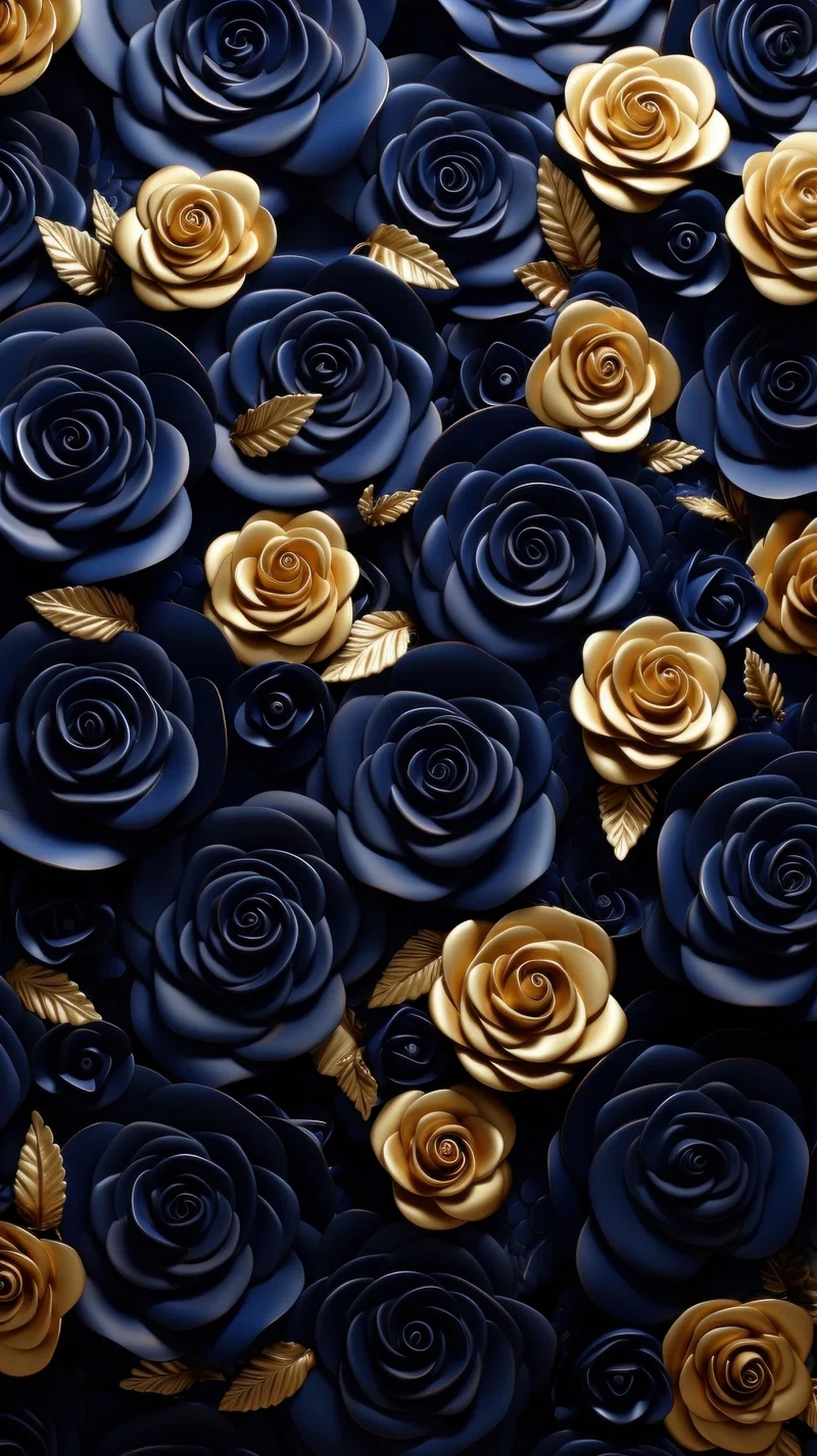 Black And Gold Roses Artwork wallpaper for Apple iPhone, Apple Watch, Mac, iPad and Apple Watch