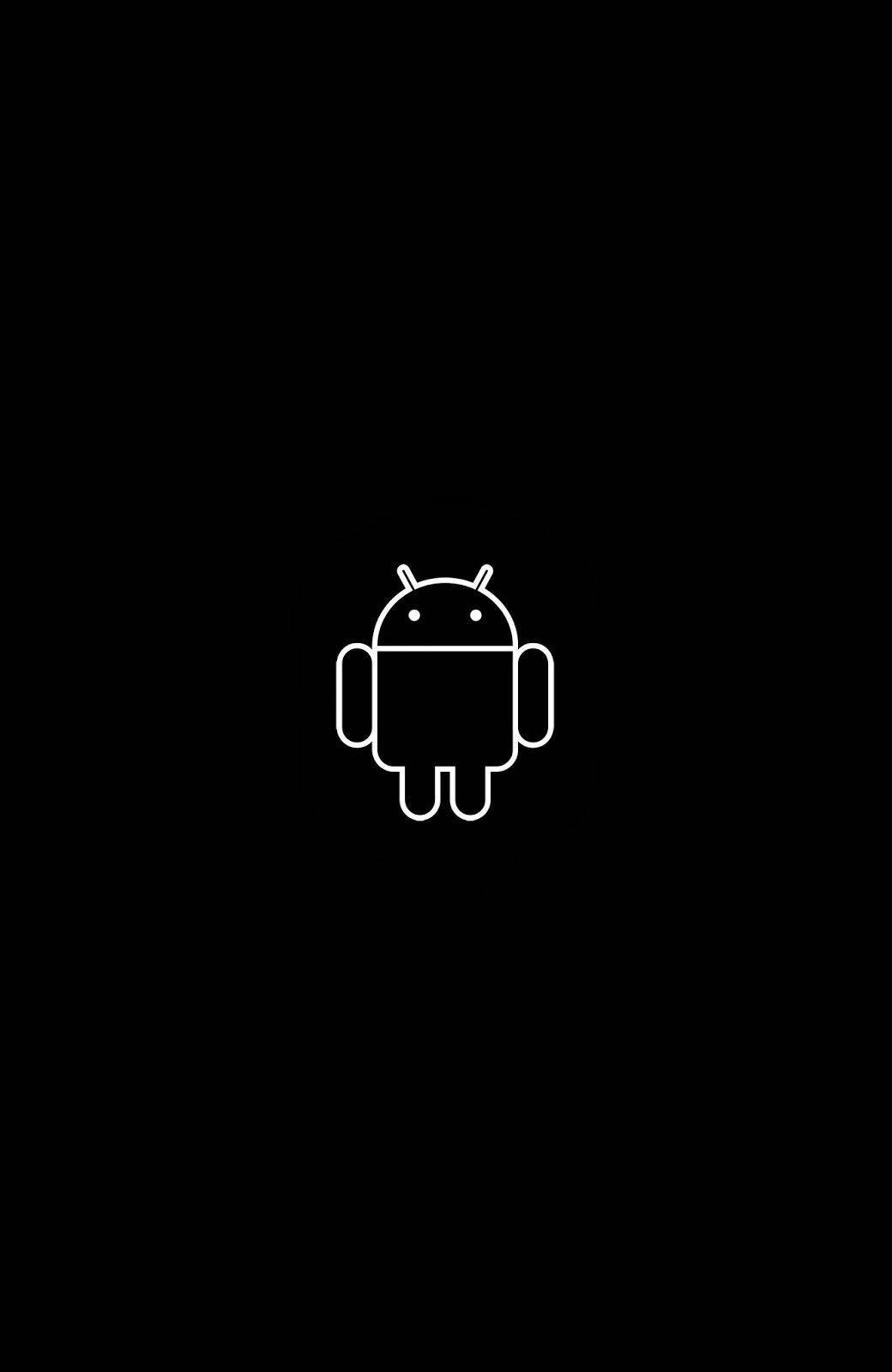 Black Android Logo Simple wallpaper for Apple iPhone, Apple Watch, Mac, iPad and Apple Watch