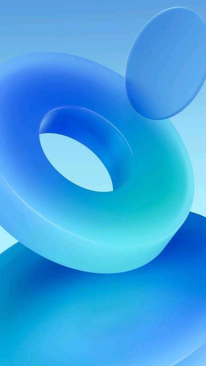 Blue Circular Shapes Panels Spheres Xiaomi MIUI HyperOS Google Android Default Stock