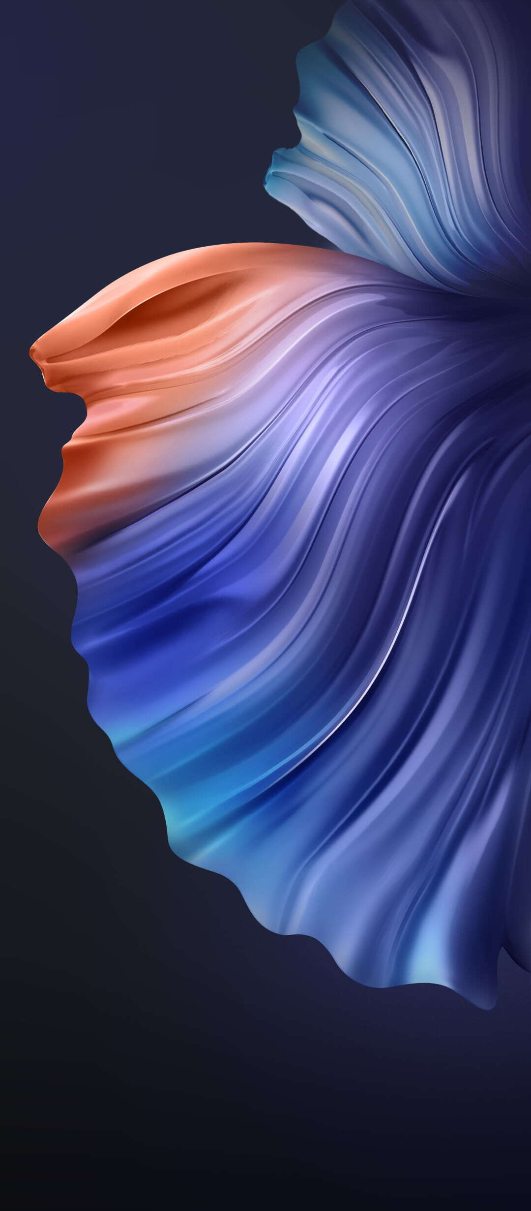 Blue Multi Color Fishtail 3D Digital Artwork Flowy Flowing Artwork