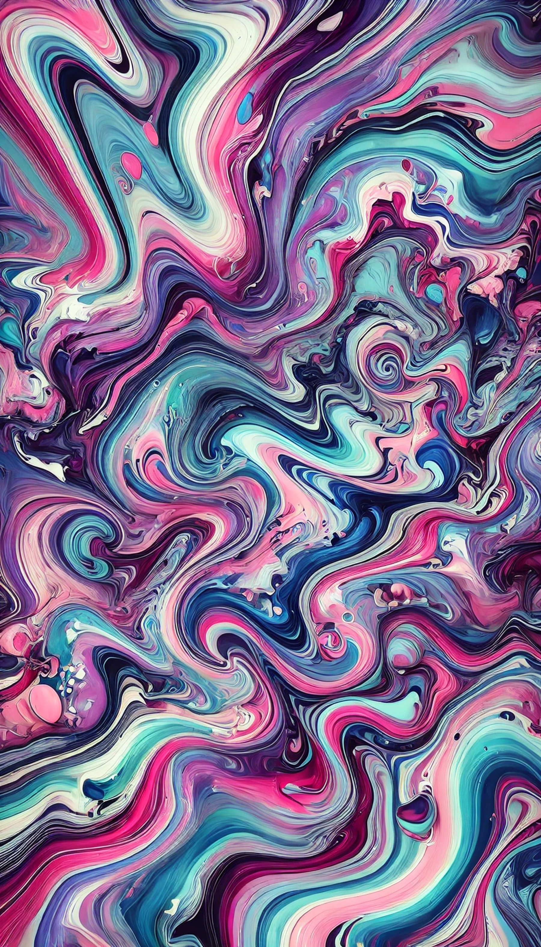 Blue Red Pink Paint Swirl Artwork wallpaper for Apple iPhone, Apple Watch, Mac, iPad and Apple Watch