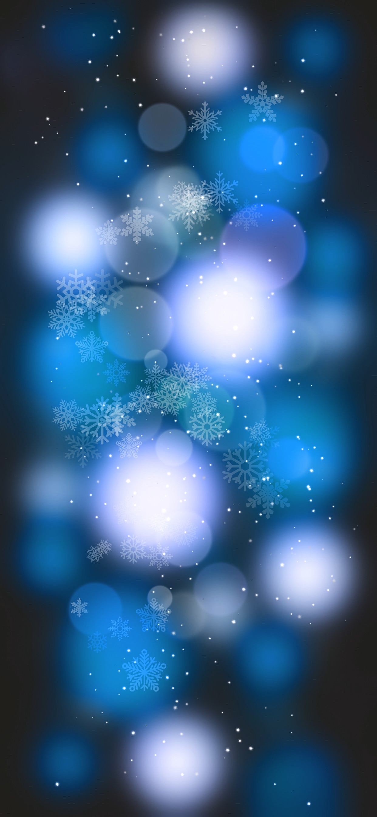 Blue Glitter Snowflakes Christmas Wallpaper