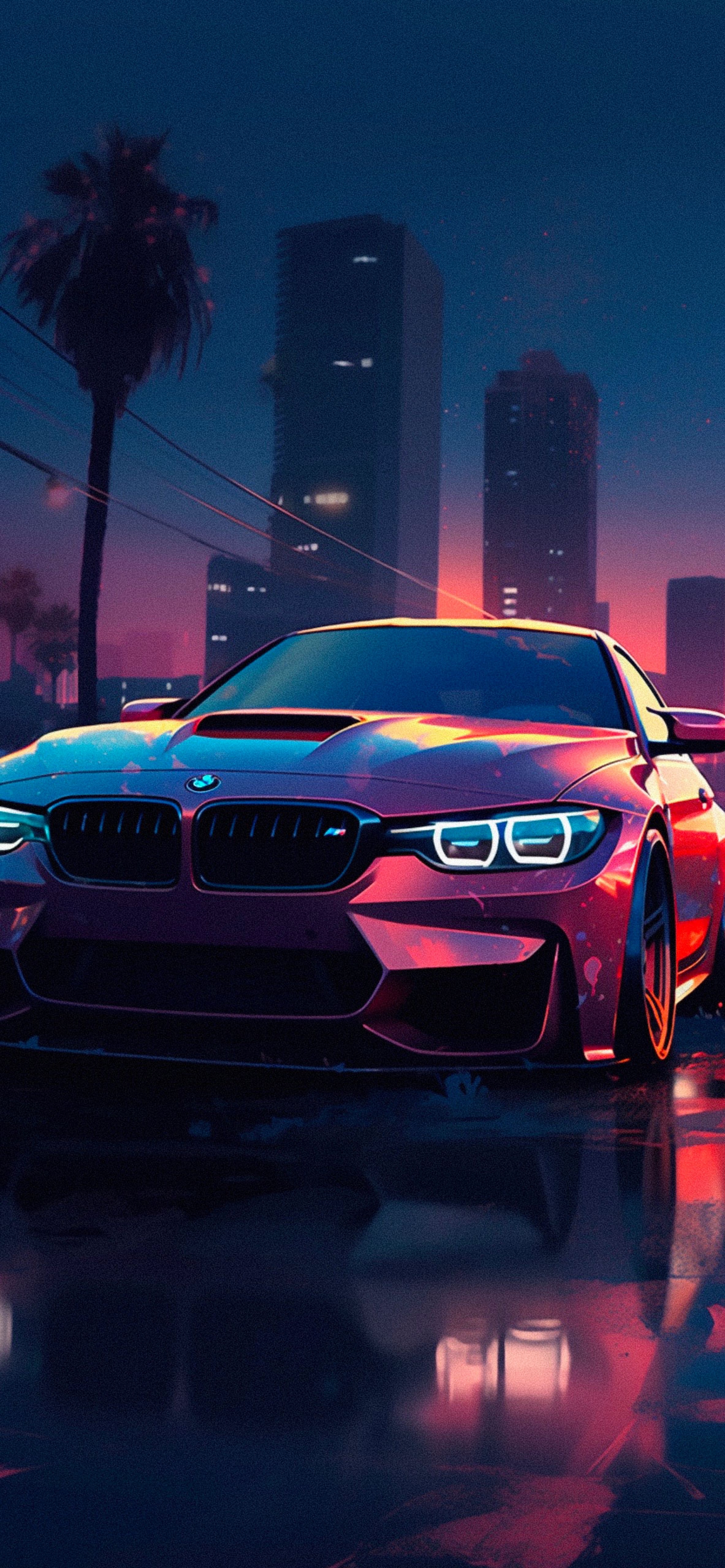 BMW Cars Digital Art Logo Vibrant