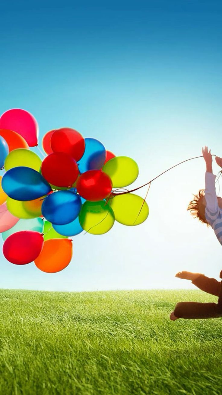 Boy Holding Balloons Original Samsung Galaxy Android Stock