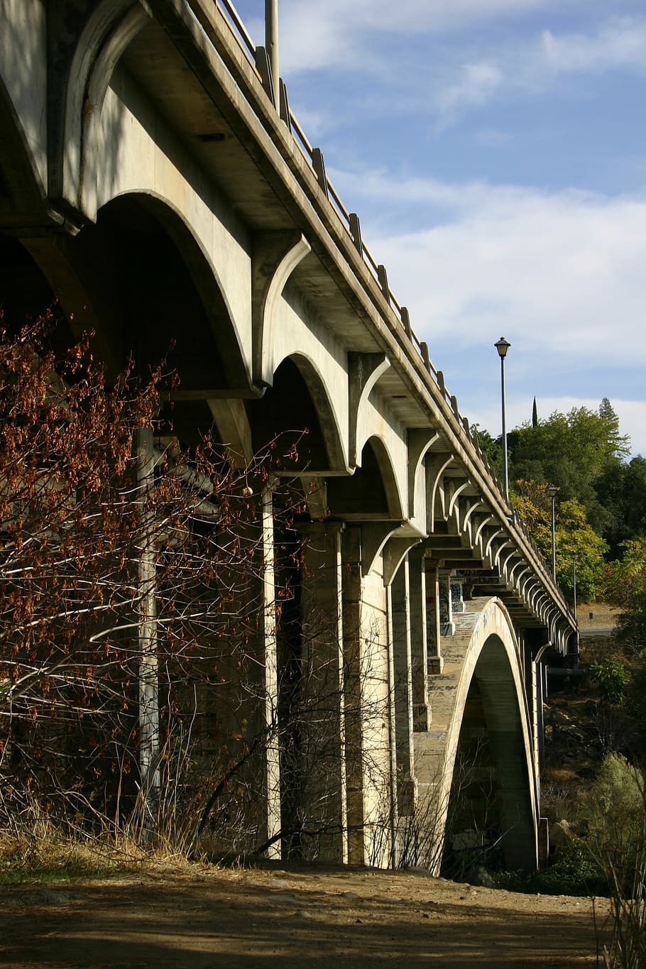 Bridge In Fall Autumn Folsom City California State United States USA