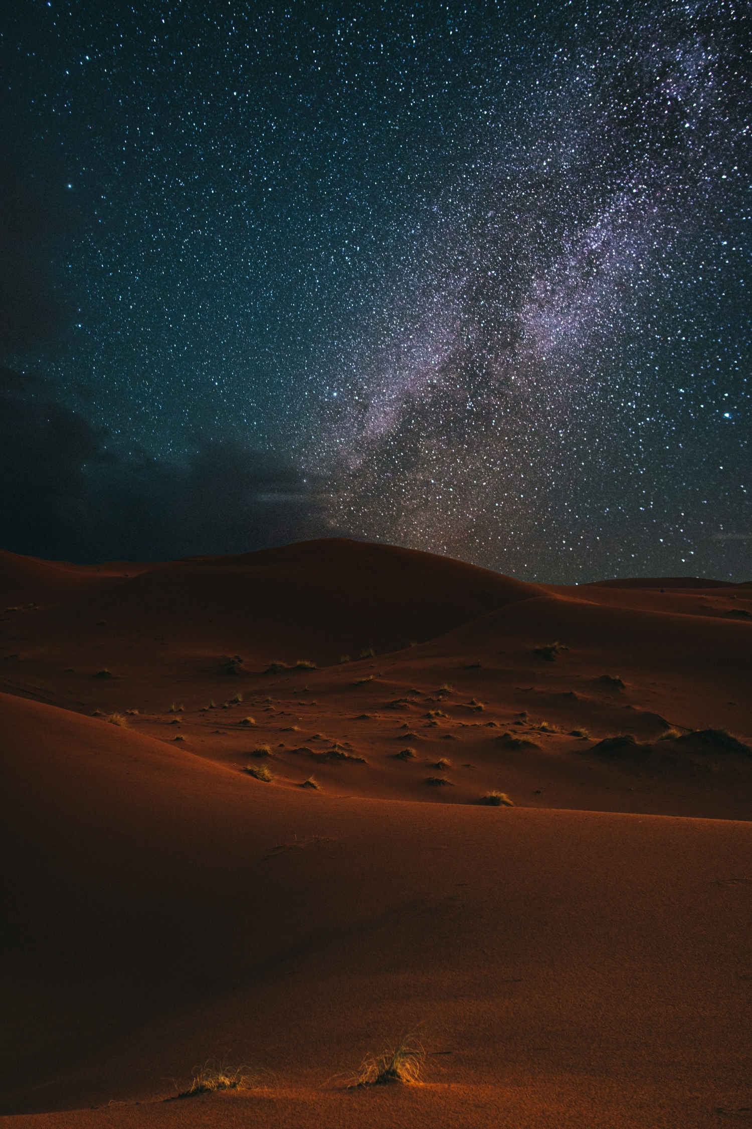 Bright Galaxy And Stars Visible From The Desert HD 4K