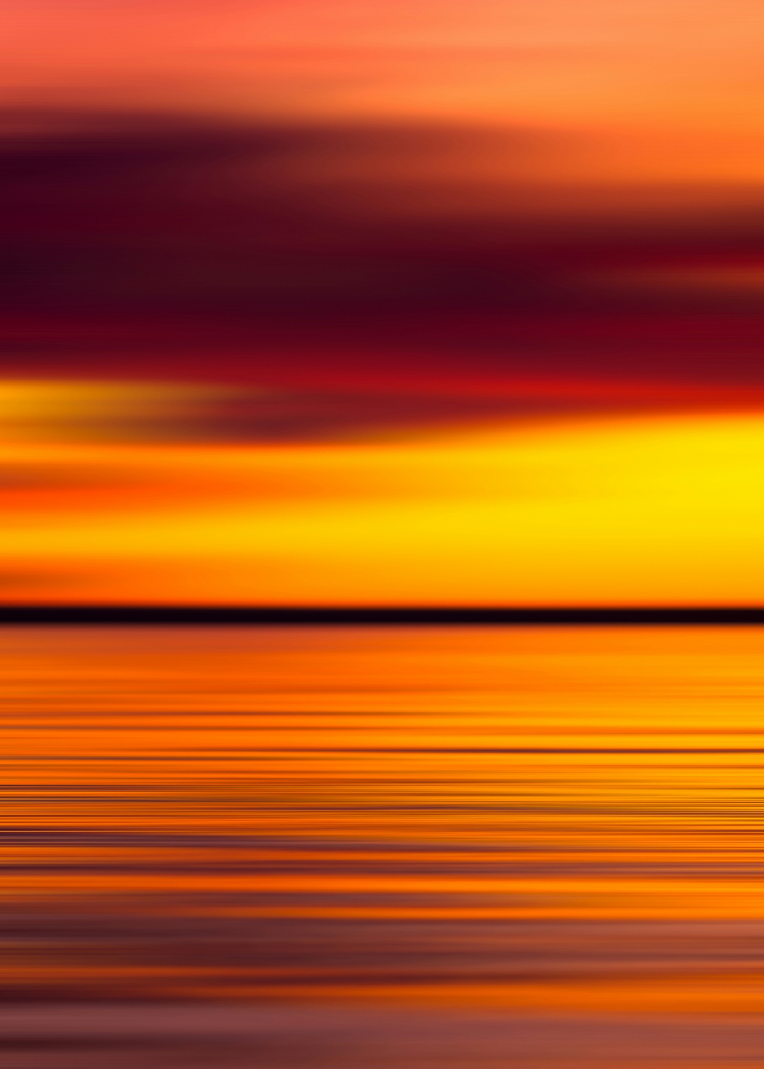 Bright Orange Sunset Blurry Blurred Shot Photographer High Resolution