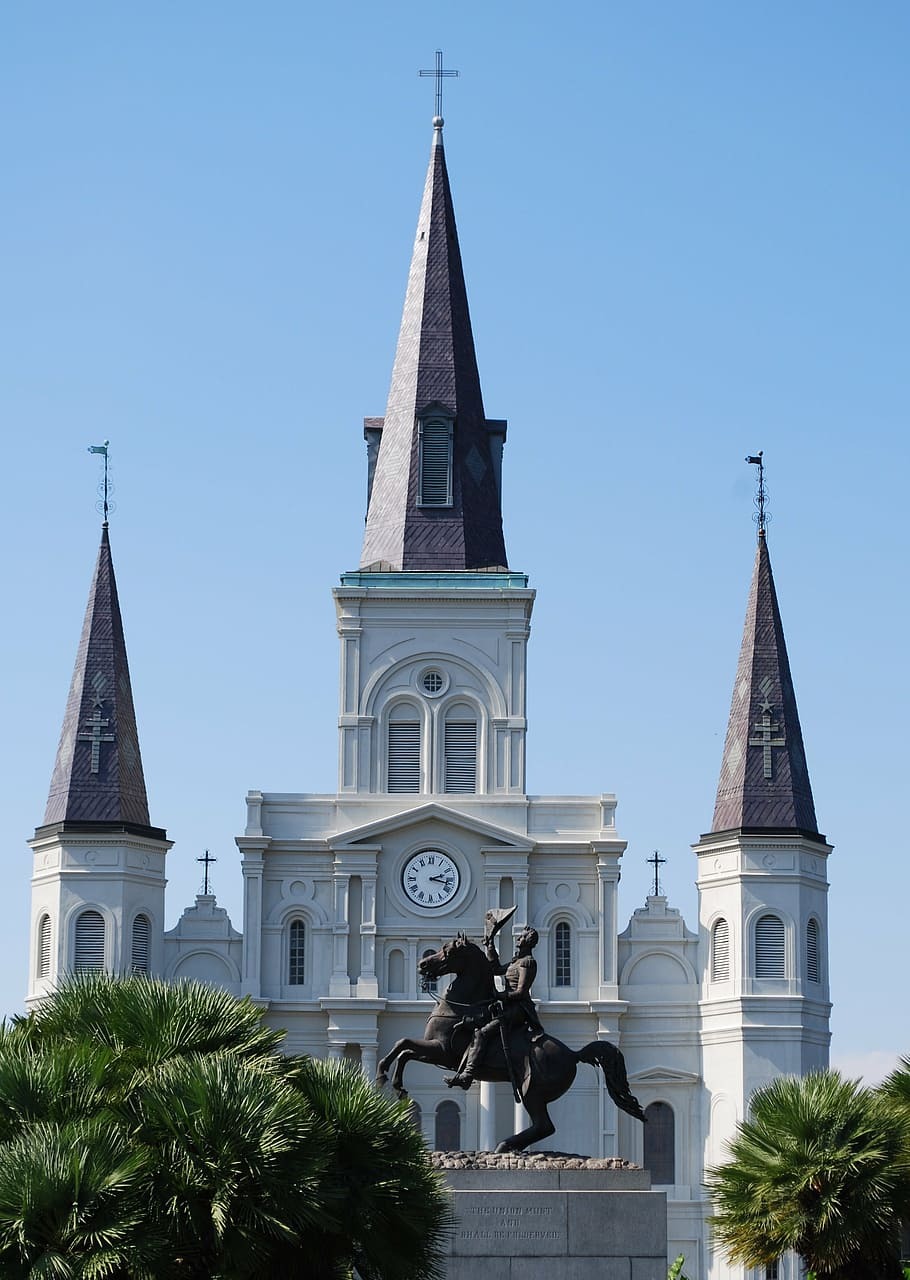 Cathedral New Orleans St Louis Cathedral Louisiana St. Louis City Saint Louis Missouri State USA United States wallpaper for Apple iPhone, Apple Watch, Mac, iPad and Apple Watch