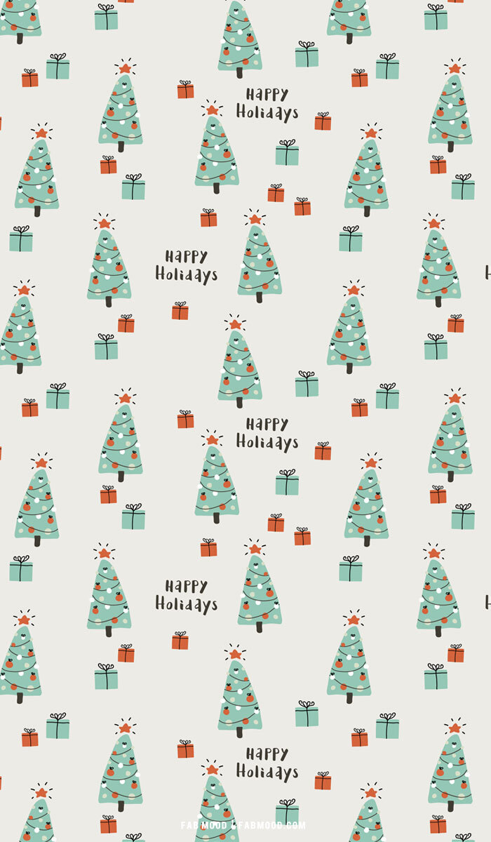 Christmas Wallpapers Tree Repeating Pattern Baby Green wallpaper for Apple iPhone, Apple Watch, Mac, iPad and Apple Watch