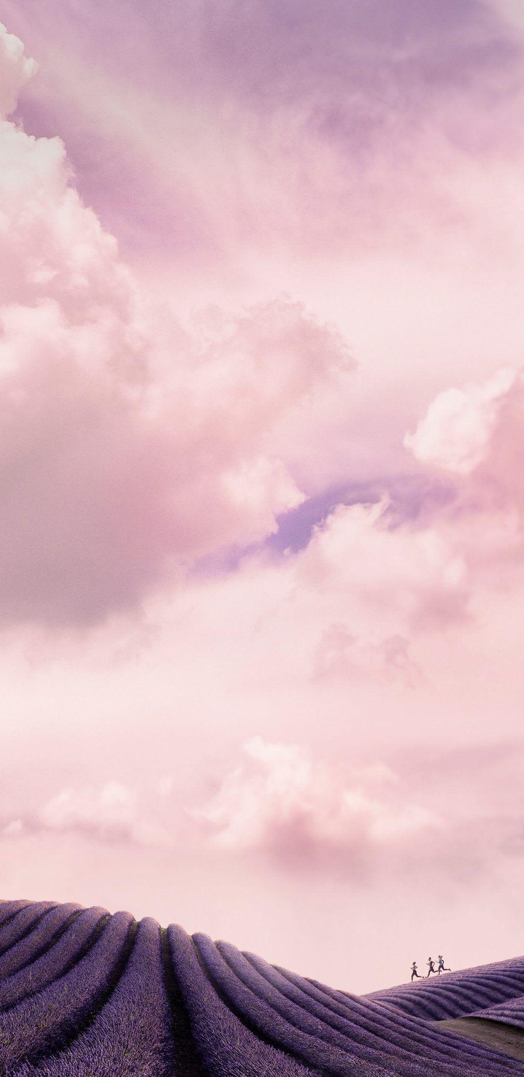 Classic Vintage Samsung Android Default Stock Pink Clouds Lavender wallpaper for Apple iPhone, Apple Watch, Mac, iPad and Apple Watch