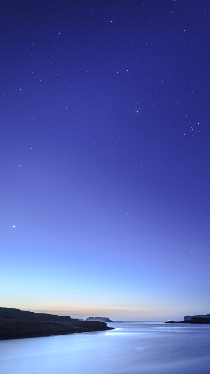 Cliffside Ocean View At Night Stars Huawei Honor HarmonyOS Google AndroidOS EMUI Emotion Ui Stock Default