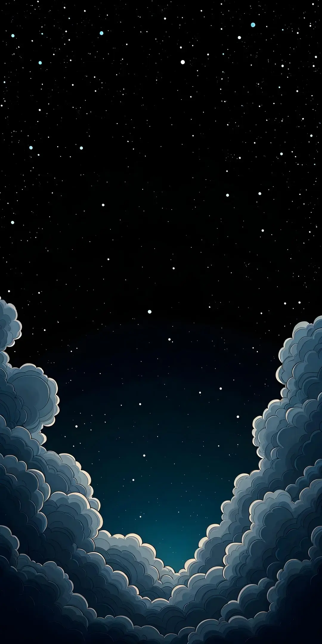Clouds Anime Style Artwork Rendering Digital With Clouds And Glow Best Wallpapers For Apple iPhone 16