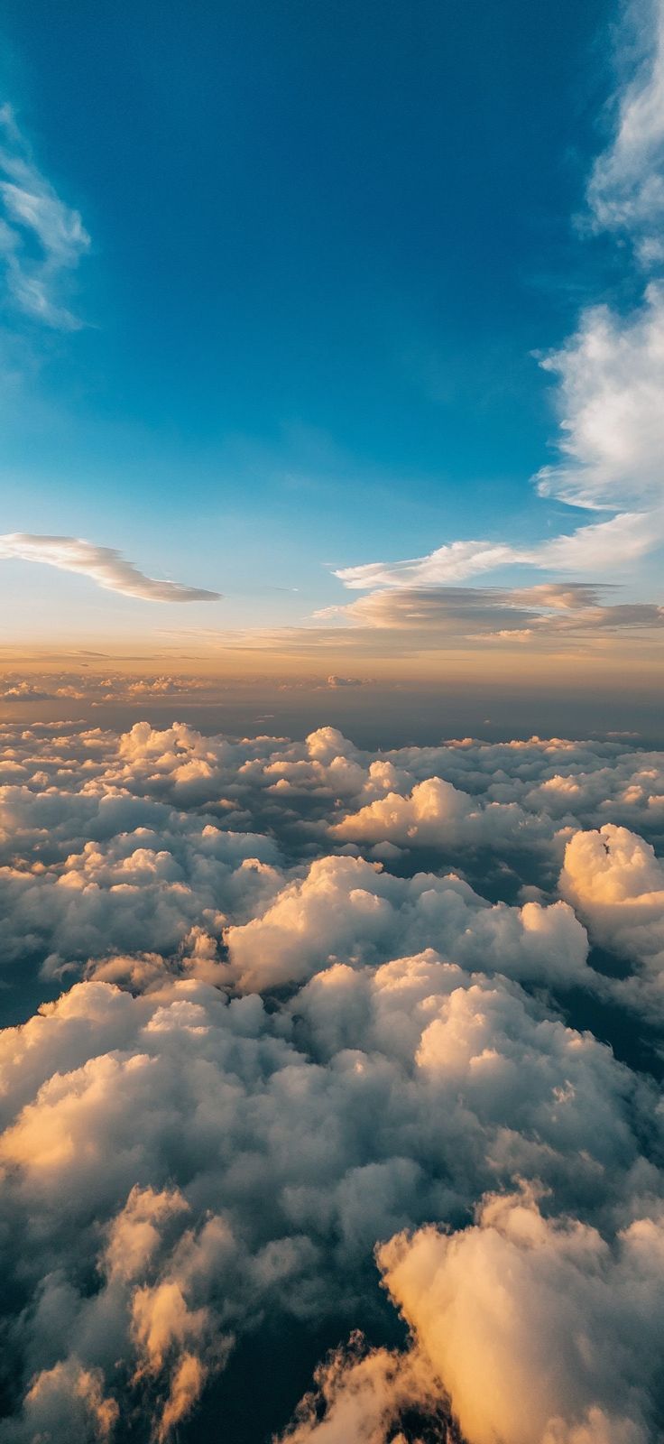 Clouds From Above Drone View Plane View Blue Sky
