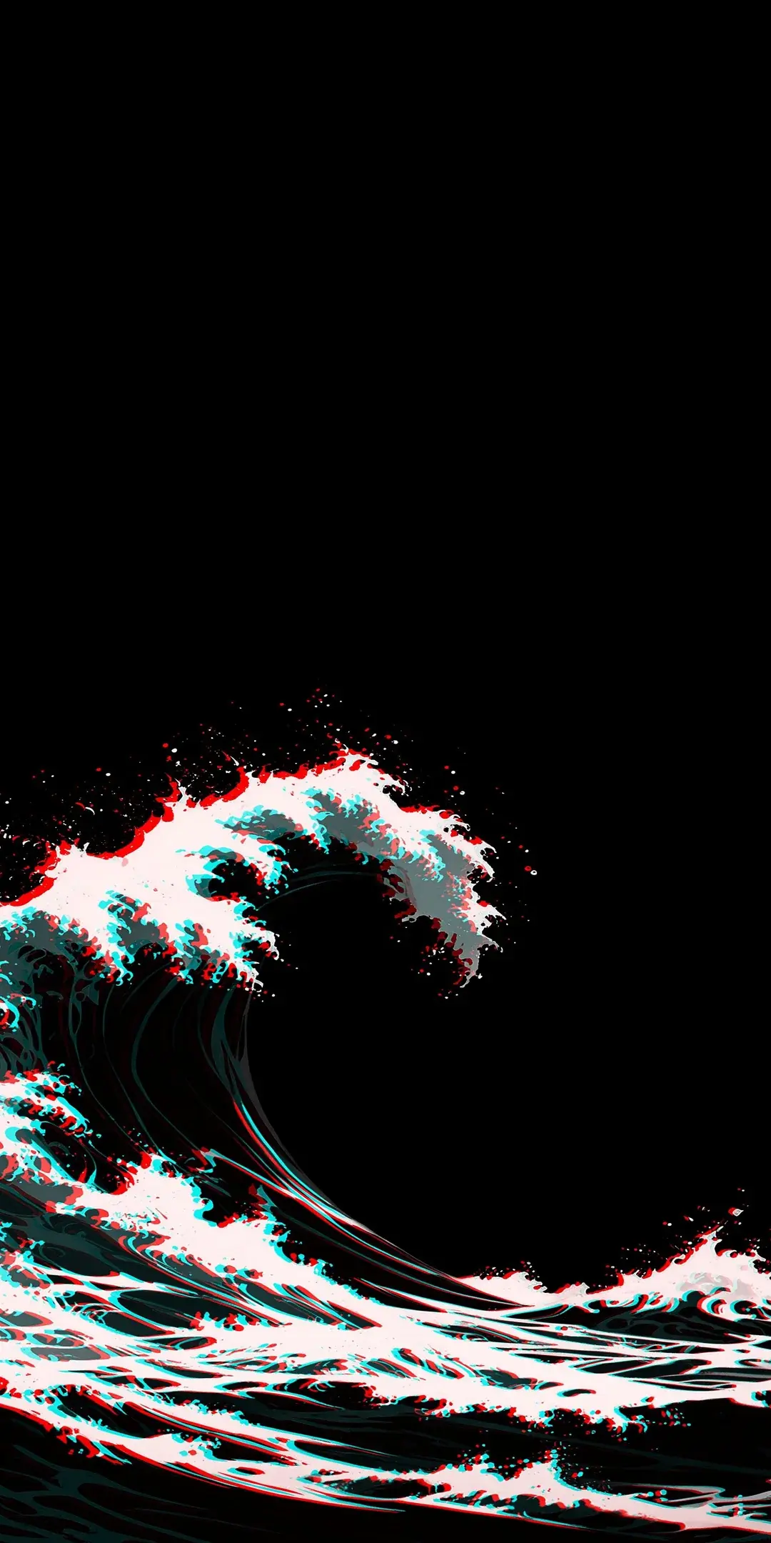 Collected Wallpaers Dark 3D Ocean Wave Artwork