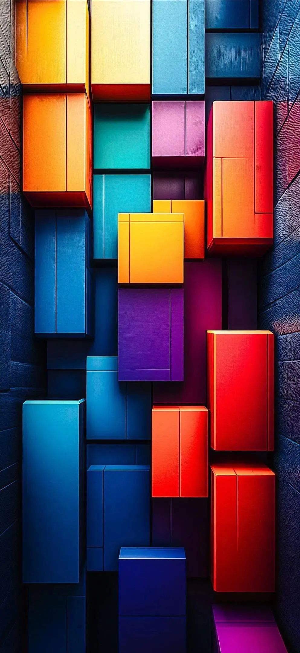 Colorful 3D Squares Stacked Unique Colour wallpaper for Apple iPhone, Apple Watch, Mac, iPad and Apple Watch