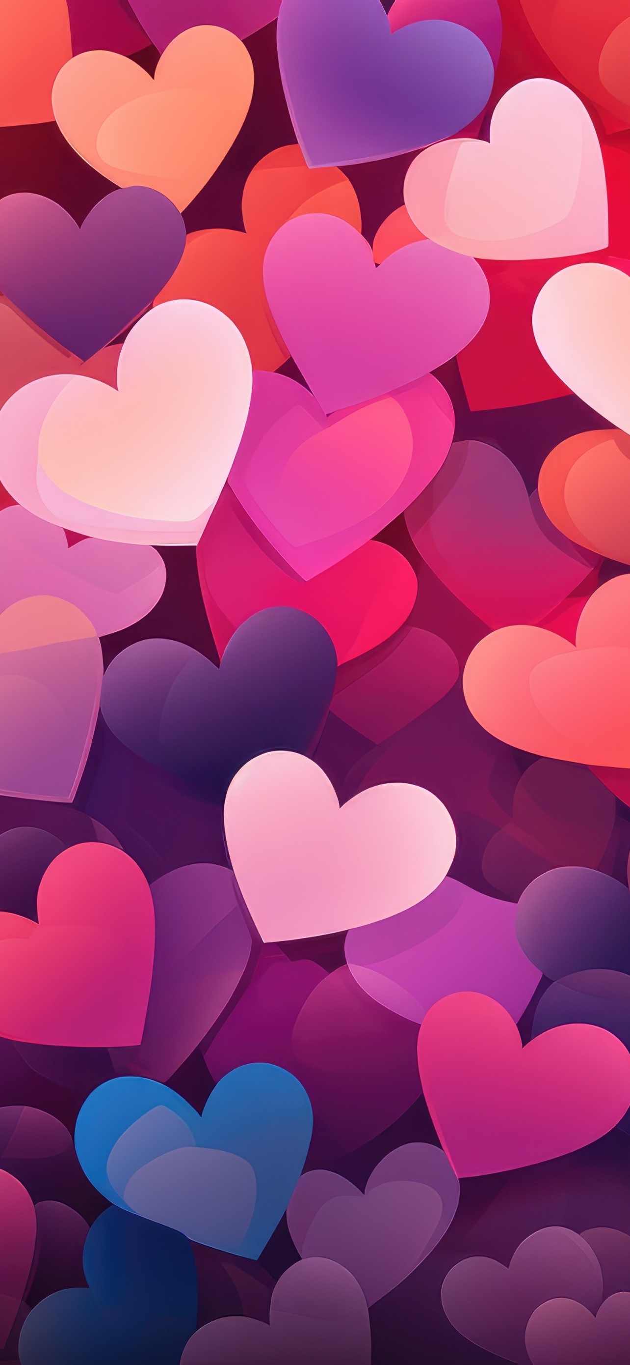 Colorful Love Hearts Pink Best Apple iOS Home Screen And Lock Screen Wallpapers And Screensavers Of 2025