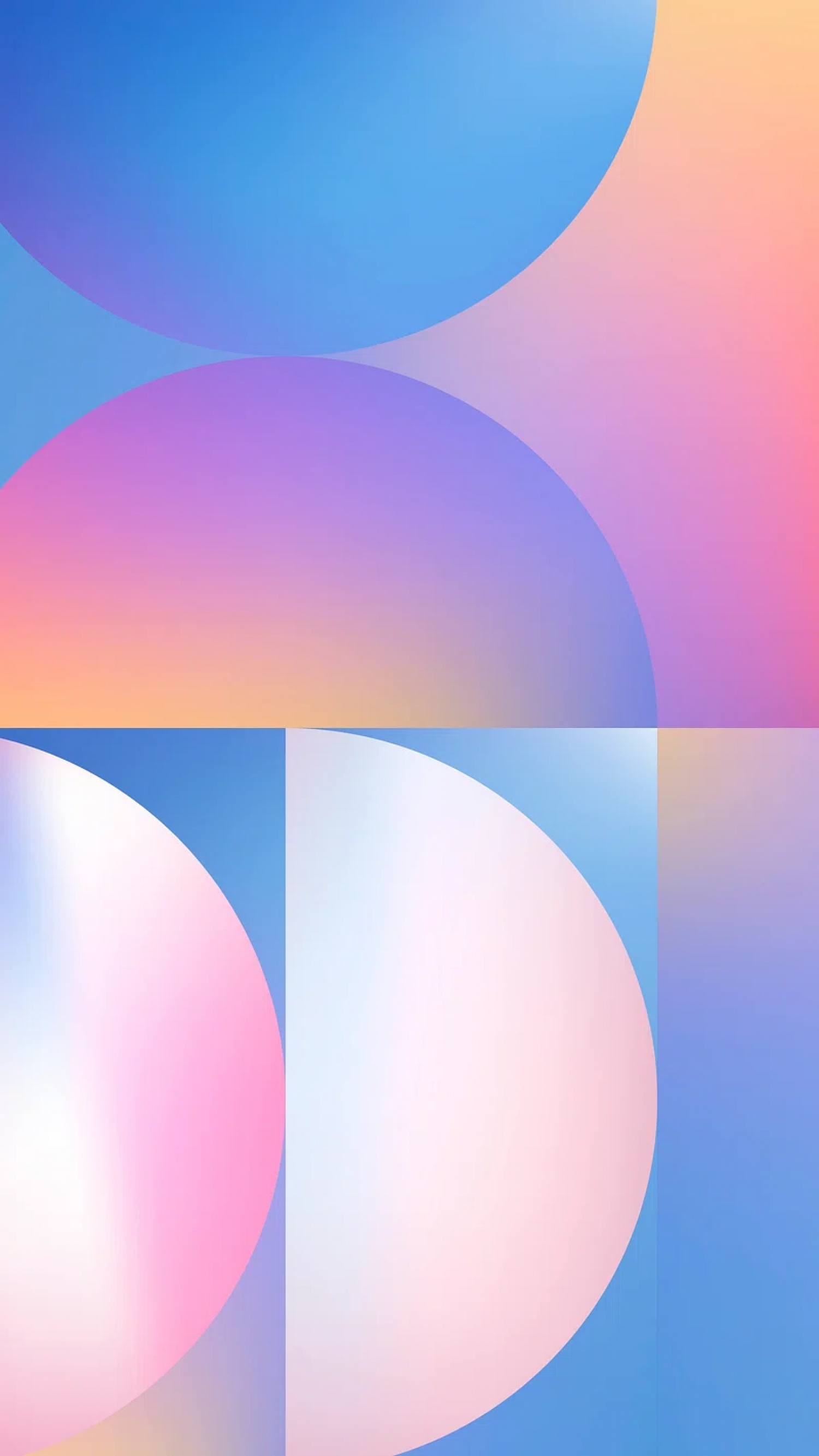 Colorful Pastel Gradient With Abstract Shapes Geometric