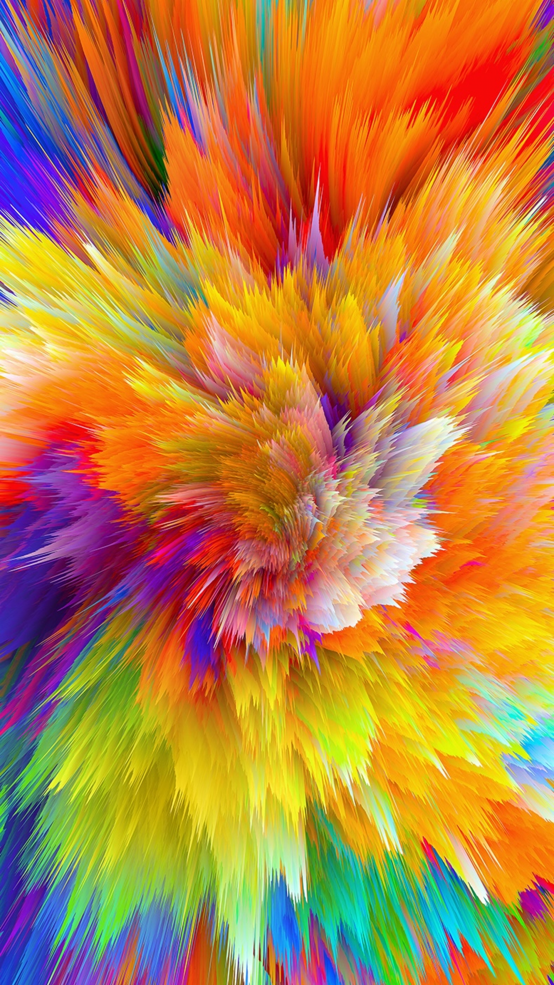 Colorful Rainbow Explosion 3D wallpaper for Apple iPhone, Apple Watch, Mac, iPad and Apple Watch