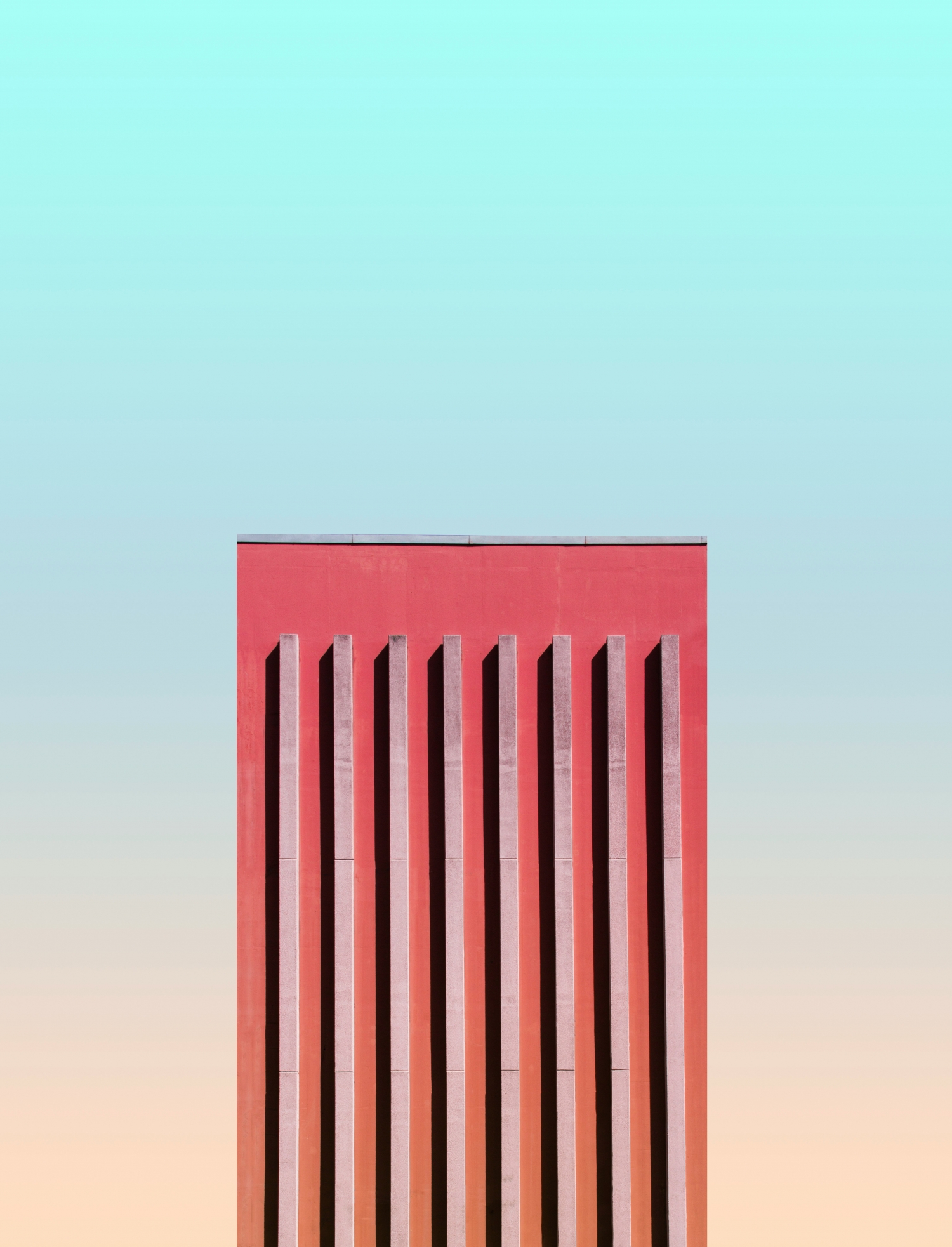 Colorful Sunset With Symmetrical Architecture Building Skyscraper Unique Perspective wallpaper for Apple iPhone, Apple Watch, Mac, iPad and Apple Watch