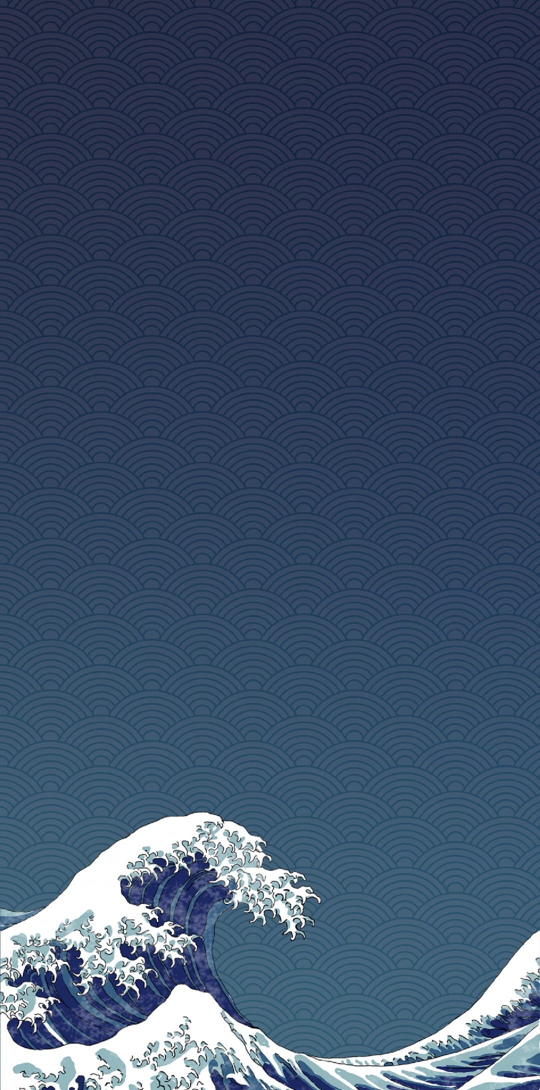 Crashing Wave Drawing Unique Blue Download Free Wallpapers For iPhone 14 15 16 Pro Max