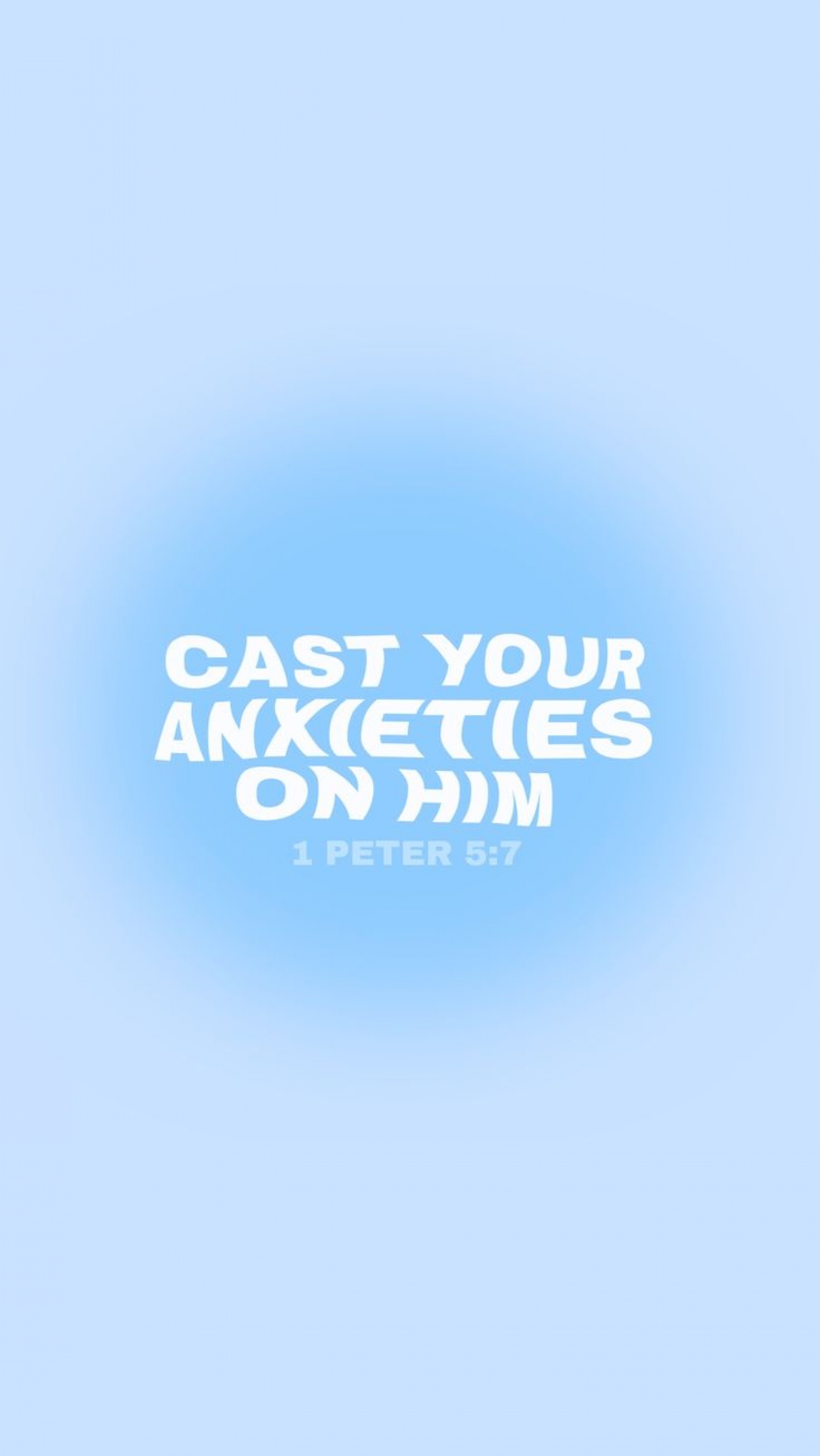 Cute Christian Cast Your Anxieties On Him Quote From Bible wallpaper for Apple iPhone, Apple Watch, Mac, iPad and Apple Watch