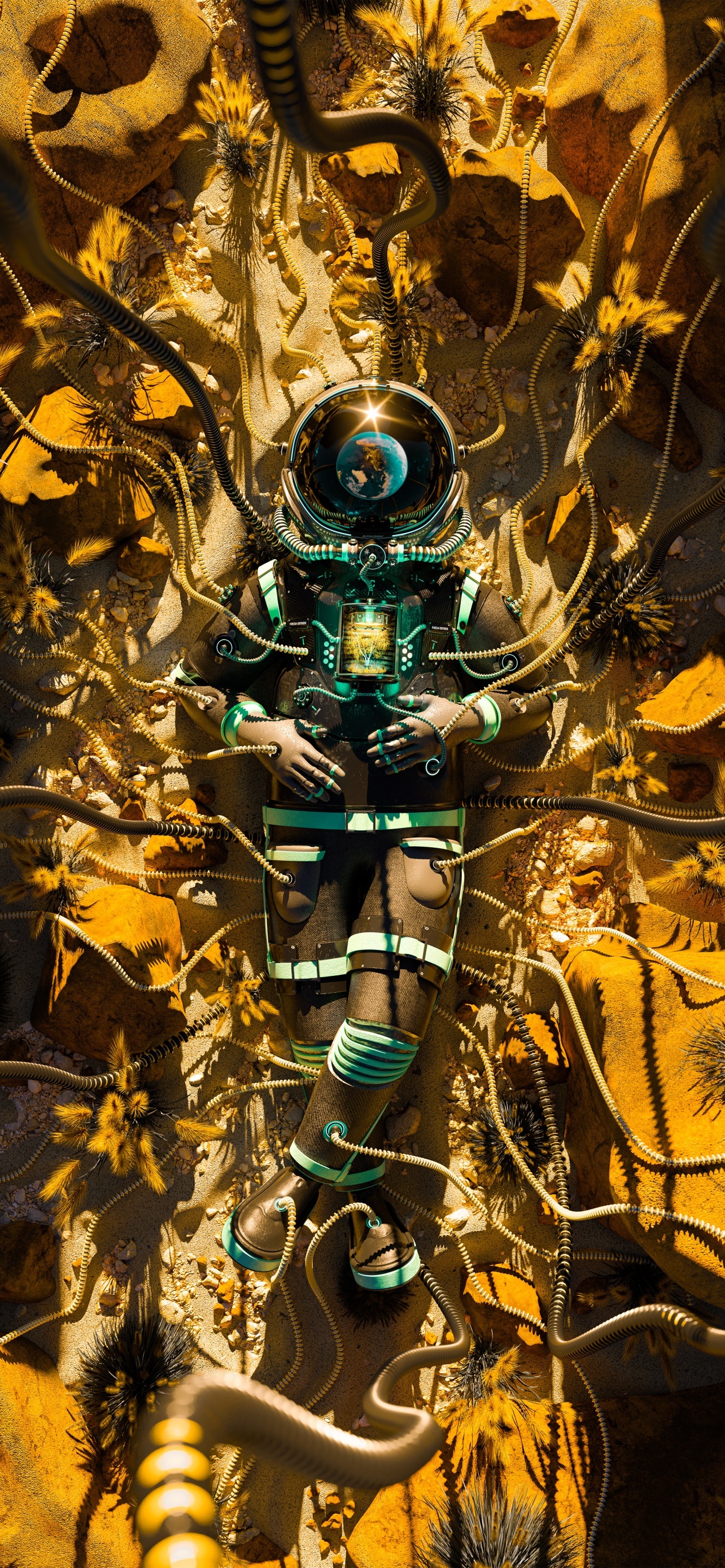 Cyborg Astronaut Creative Unique
