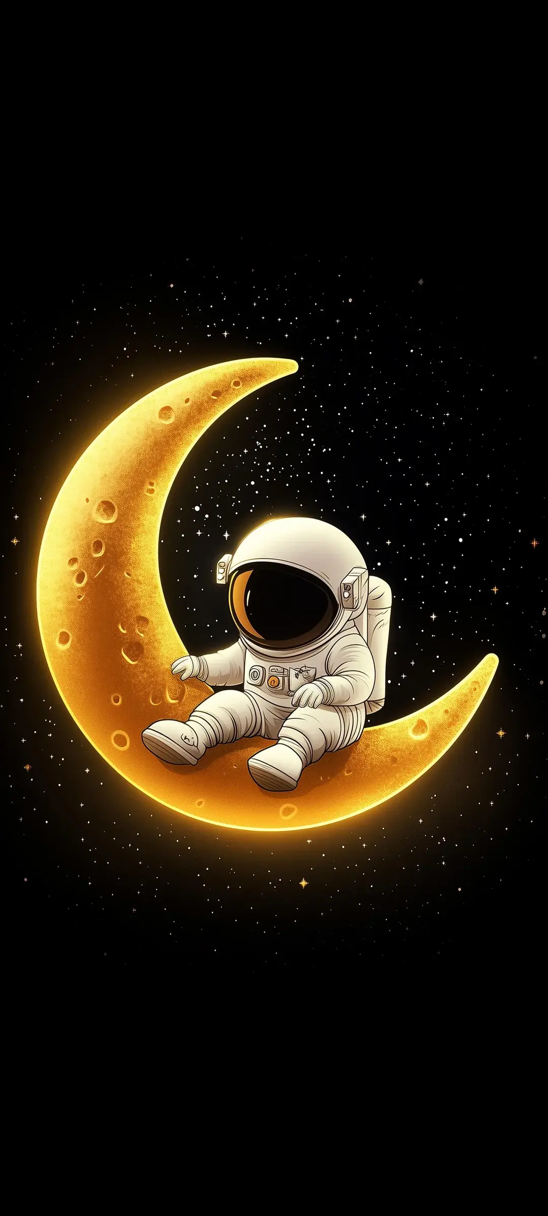 Daily Wallpapers For You Astronaut Sitting On The Moon Artwork Drawing