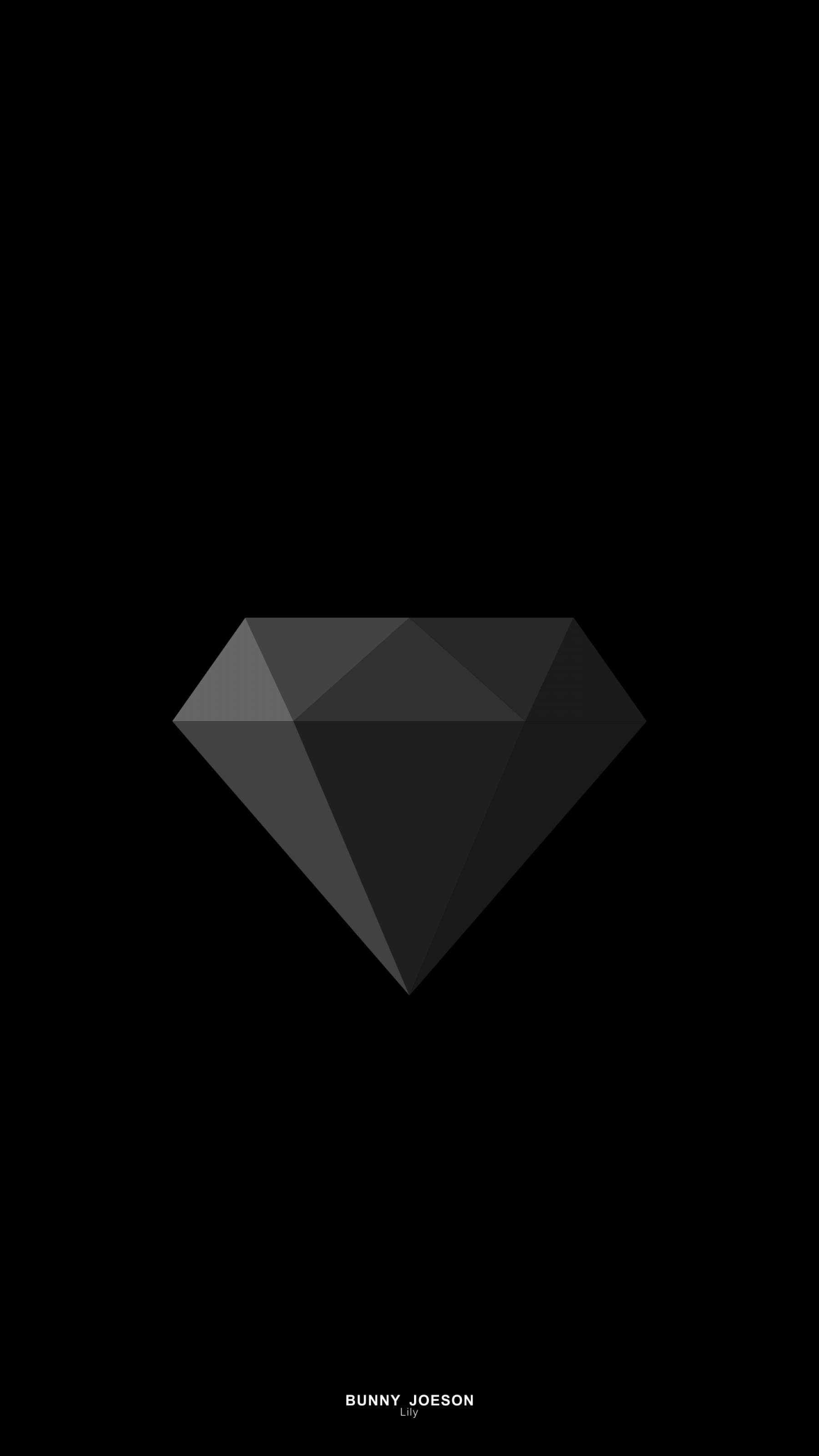 Dark Black Diamond Icon Outline