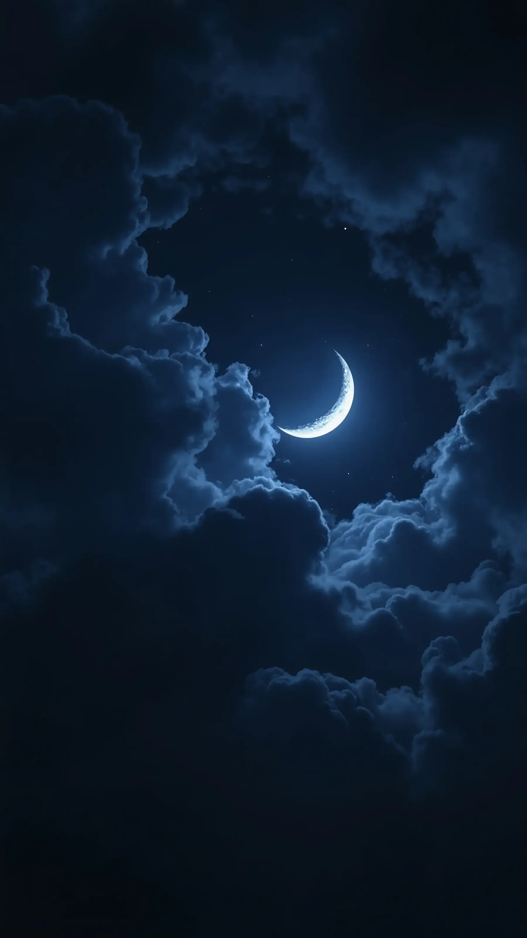 Dark Clouds And Crescent Moon Download Free Top Wallpapers Backgrounds For iPhone 14 15 16 Pro Max HD 4K wallpaper for Apple iPhone, Apple Watch, Mac, iPad and Apple Watch