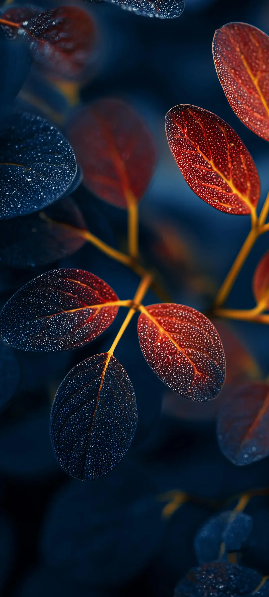 Dark Leaves Red Winter Best Top Wallpapers For iPhone 17 Pro Max For ...